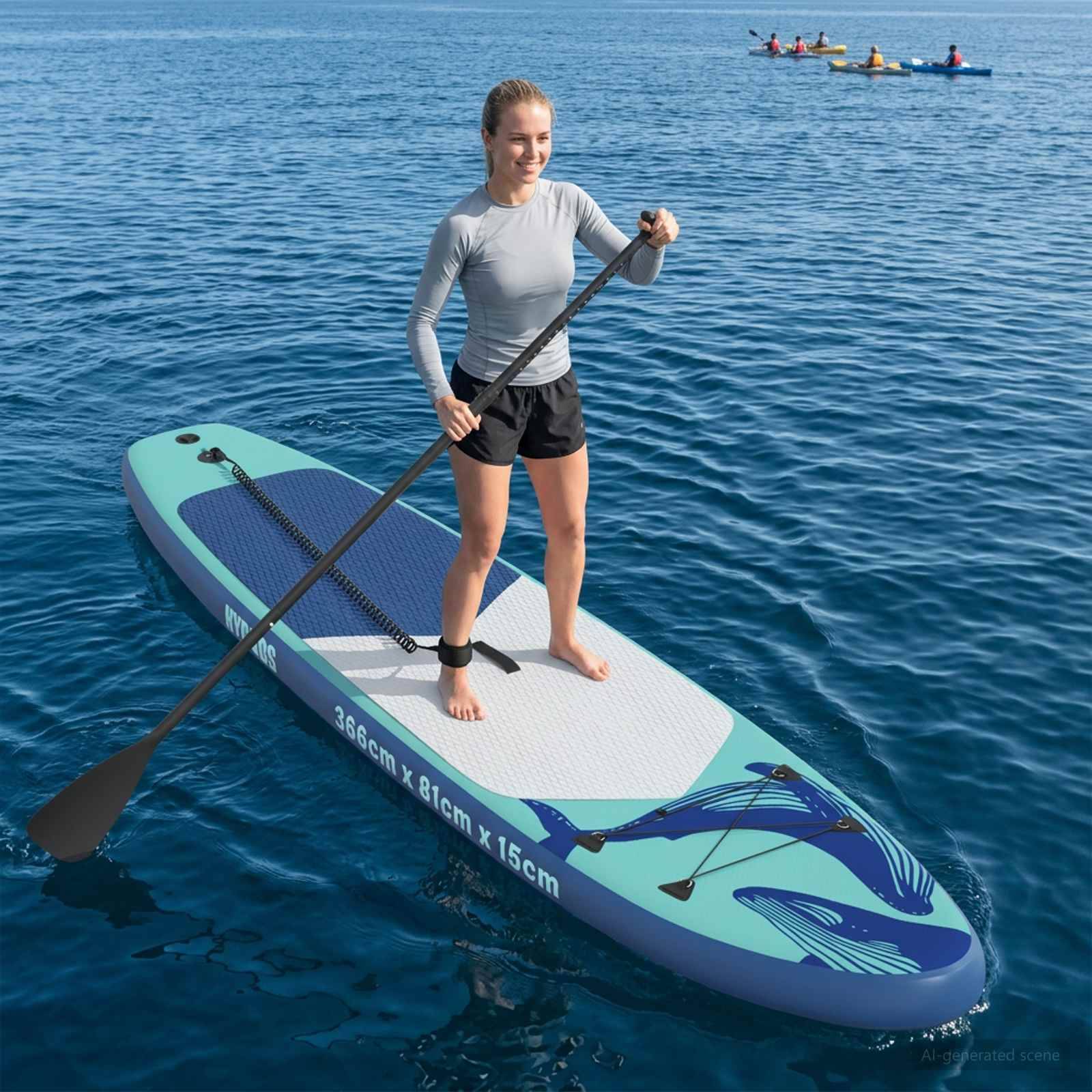 vidaXL Aufblasbares Stand Up Paddle Board HYDROS 366 x 81 x 15 cm für