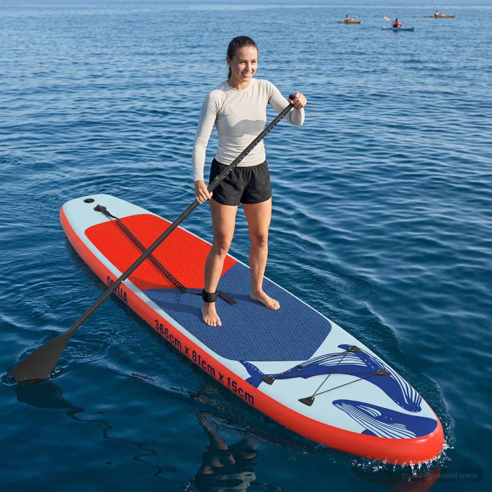 vidaXL Aufblasbares Stand Up Paddle Board SCYLLA 366 x 81 x 15 cm Blau