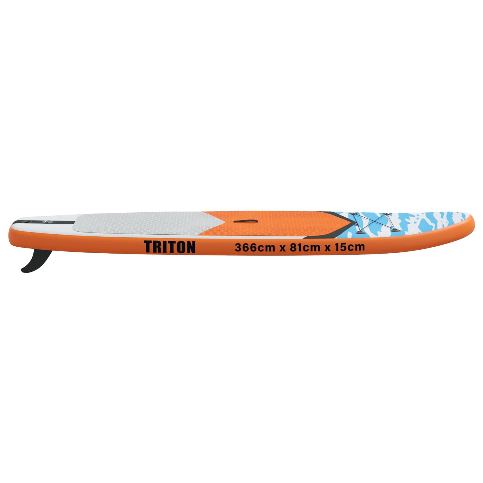 vidaXL Aufblasbares Stand-Up-Paddleboard TRITON 366 x 81 x 15 cm Blau
