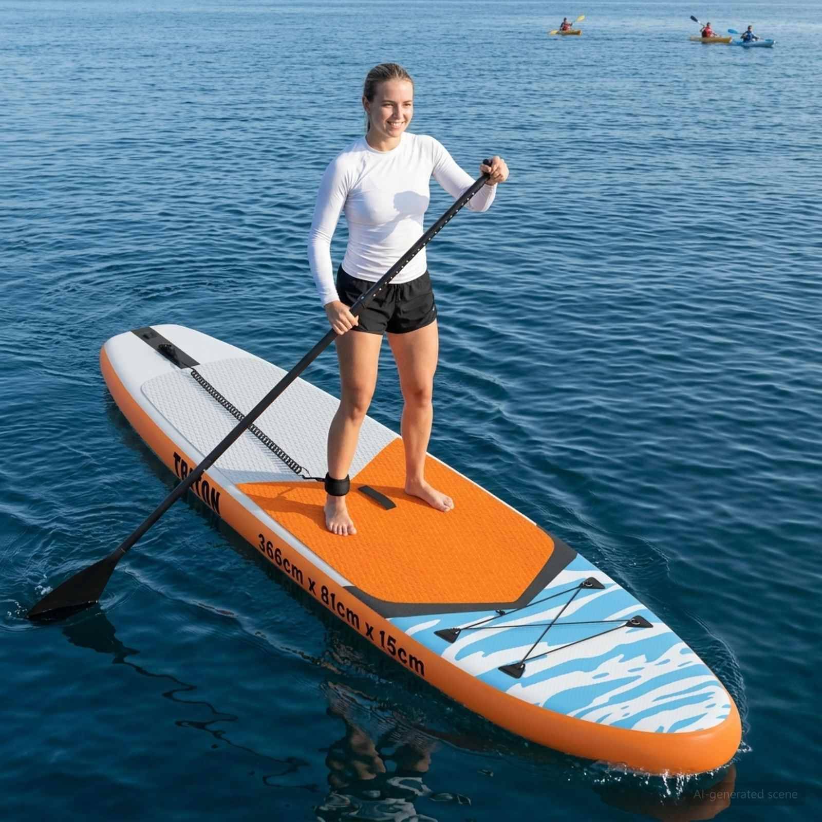 vidaXL Aufblasbares Stand-Up-Paddleboard TRITON 366 x 81 x 15 cm Blau