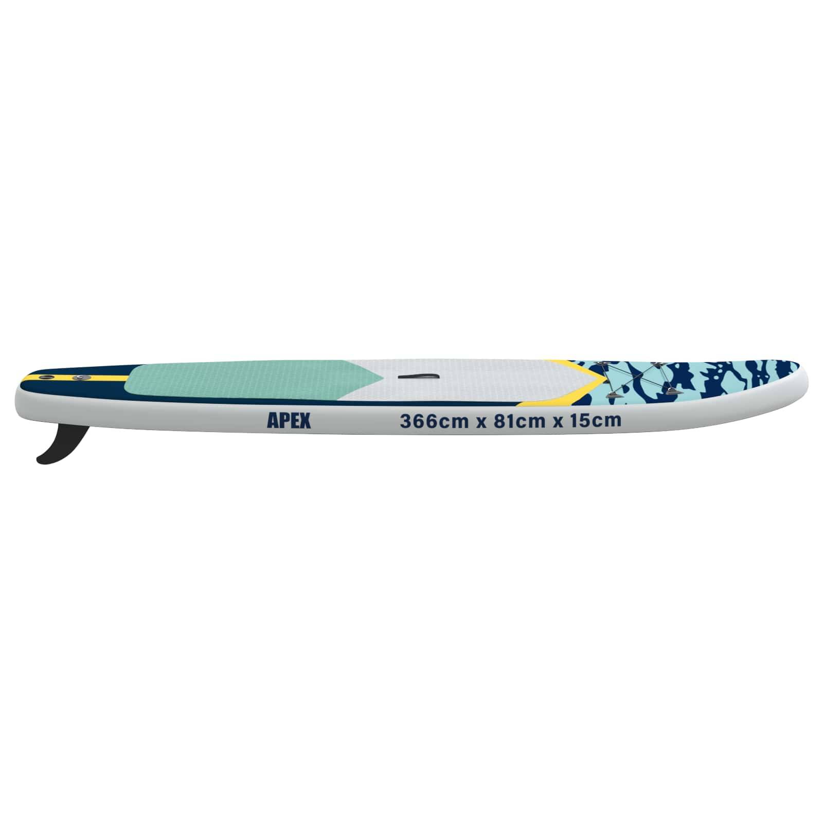vidaXL Aufblasbares Stand Up Paddle Board APEX 366 x 81 x 15 cm Blau