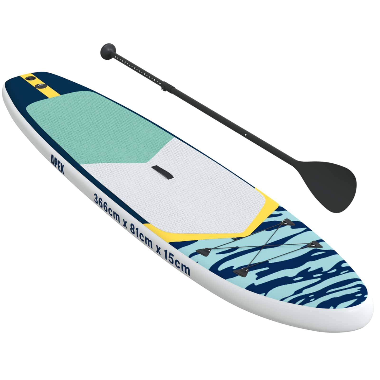 vidaXL Aufblasbares Stand Up Paddle Board APEX 366 x 81 x 15 cm Blau