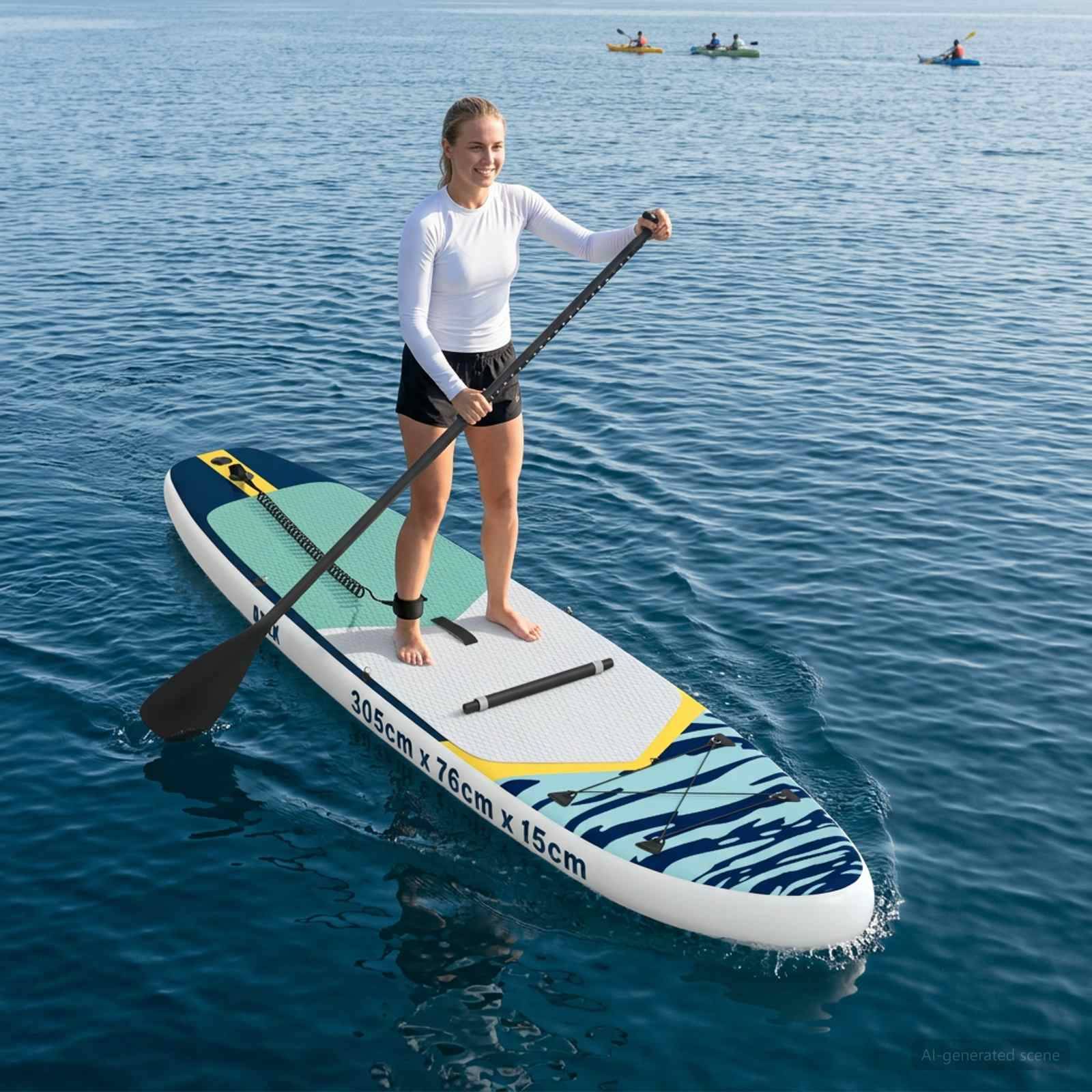 vidaXL SUP Board mit Sitz 2-in-1 APEX 305 x 76 x 15 cm Blau für