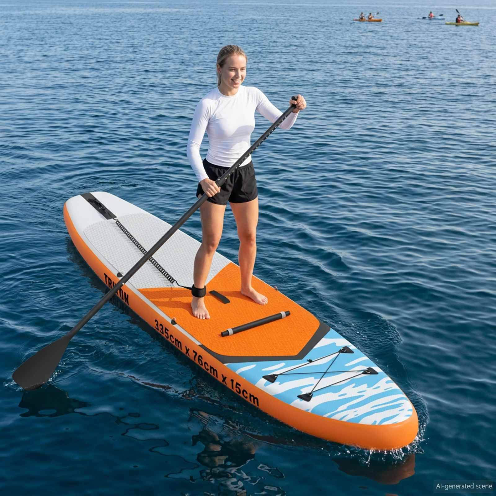 vidaXL SUP Board mit Sitz 2-in-1 TRITON 335 x 76 x 15 cm Blau für