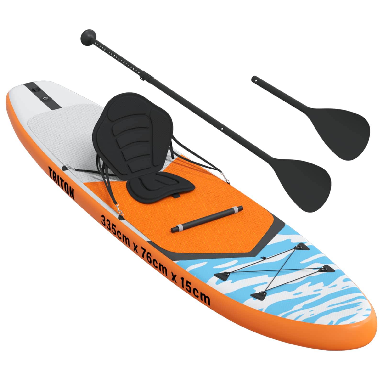 vidaXL SUP Board mit Sitz 2-in-1 TRITON 335 x 76 x 15 cm Blau für