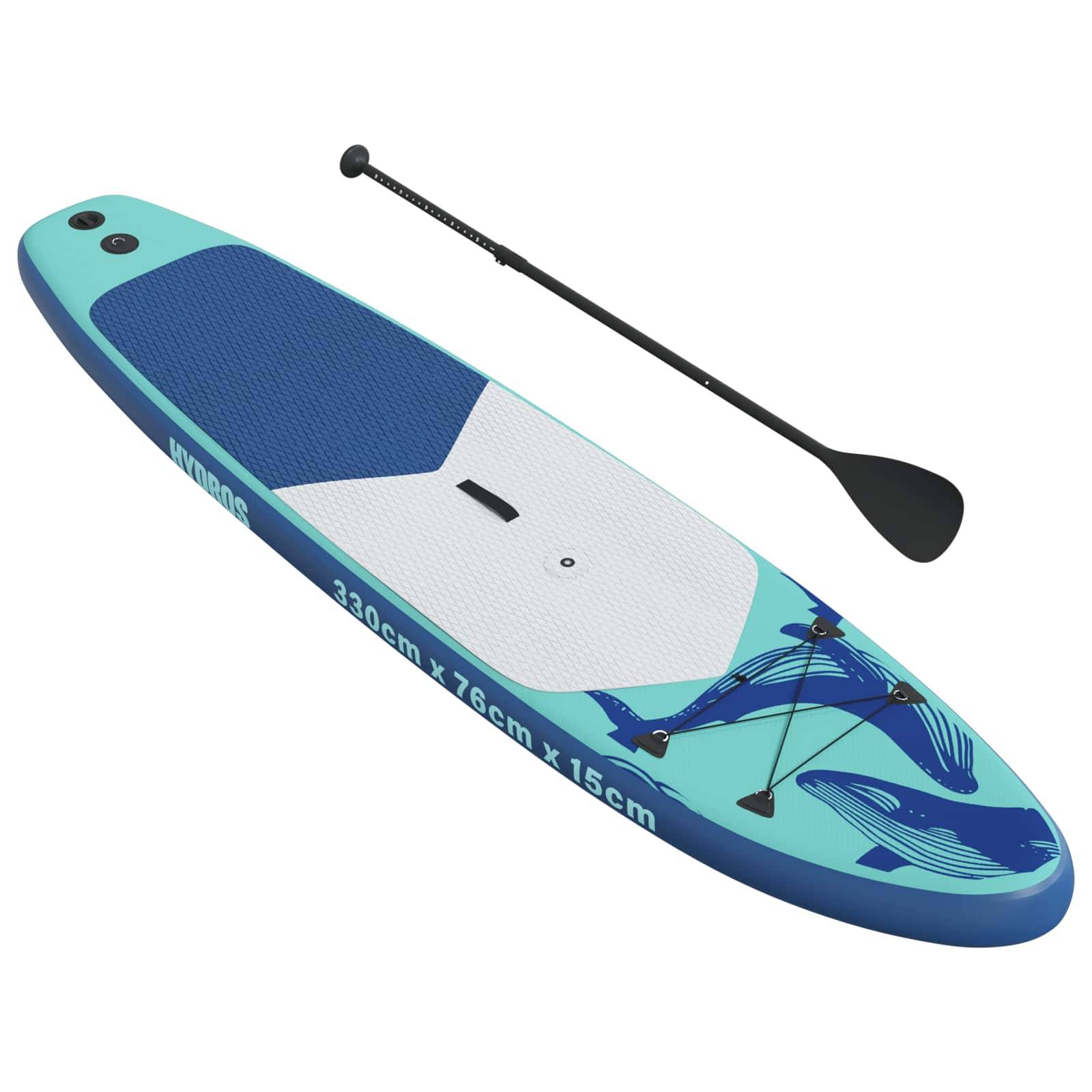 vidaXL Aufblasbares SUP-Board mit Segel HYDROS 330 x 76 x 15 cm Türkis