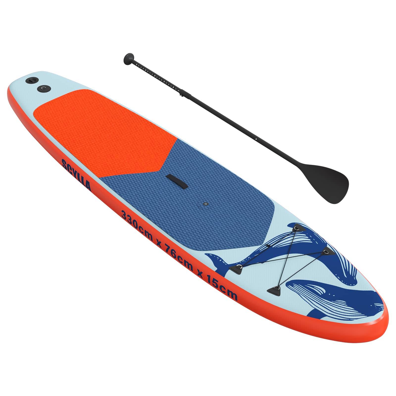 vidaXL Aufblasbares SUP-Board mit Segel SCYLLA 330 x 76 x 15 cm Blau