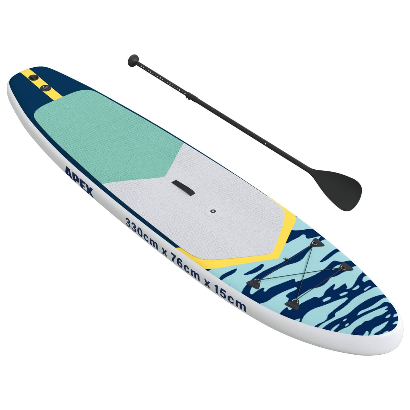 vidaXL Aufblasbares SUP-Board mit Segel APEX 330 x 76 x 15 cm Blau für