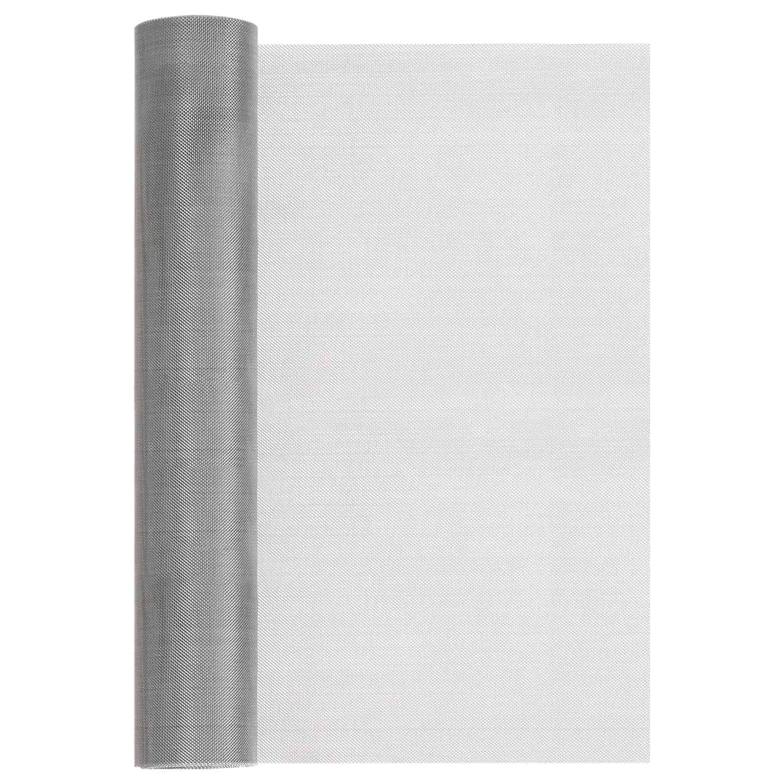 vidaXL Mesh Bildschirm 40 x 500 cm 30 Mesh Edelstahl 201 Silber