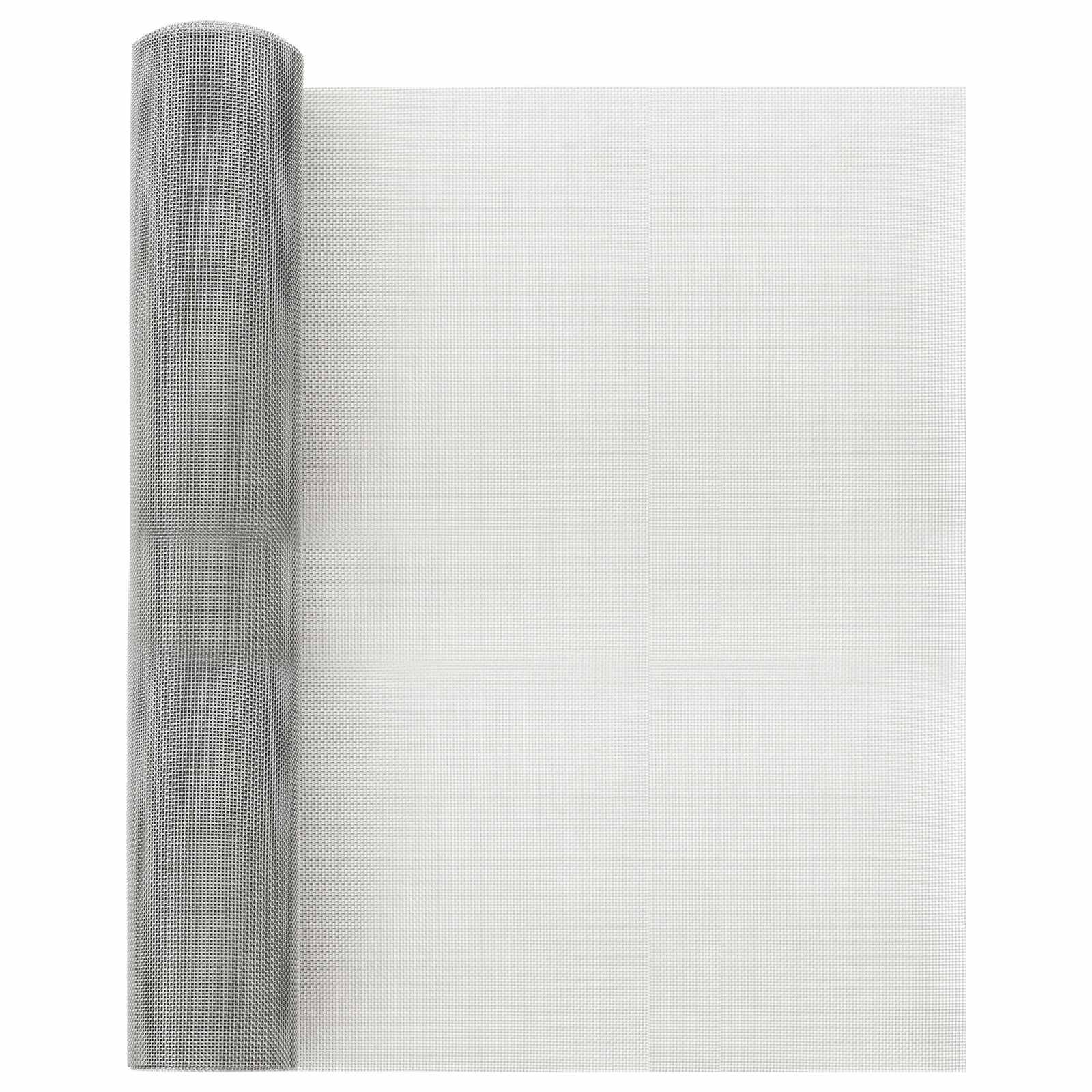 vidaXL Drahtgeflecht 40 x 500 cm 18 Mesh Edelstahl 201 Silber