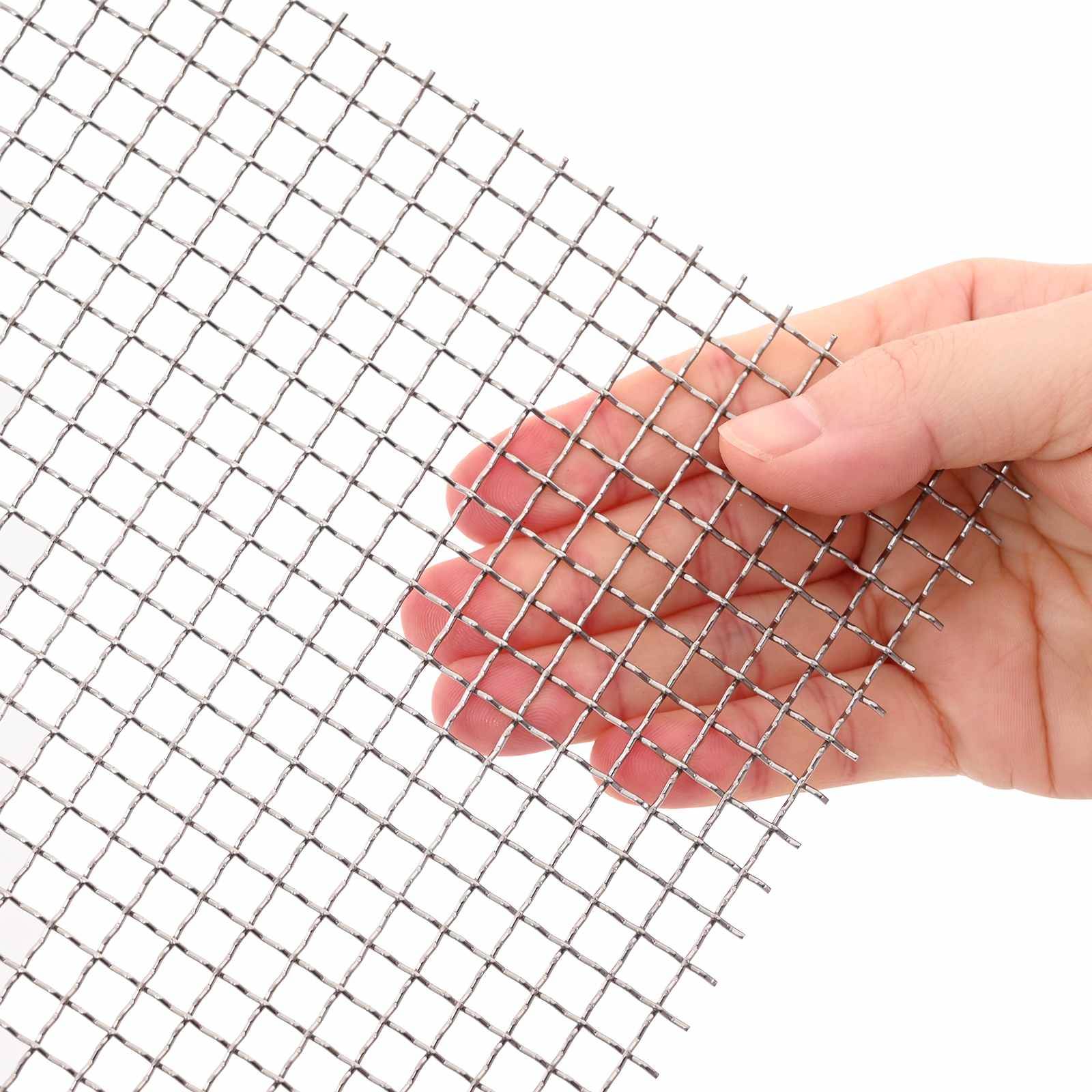 vidaXL Mesh Bildschirm 20 x 500 cm 3 Mesh Edelstahl 201 Silber