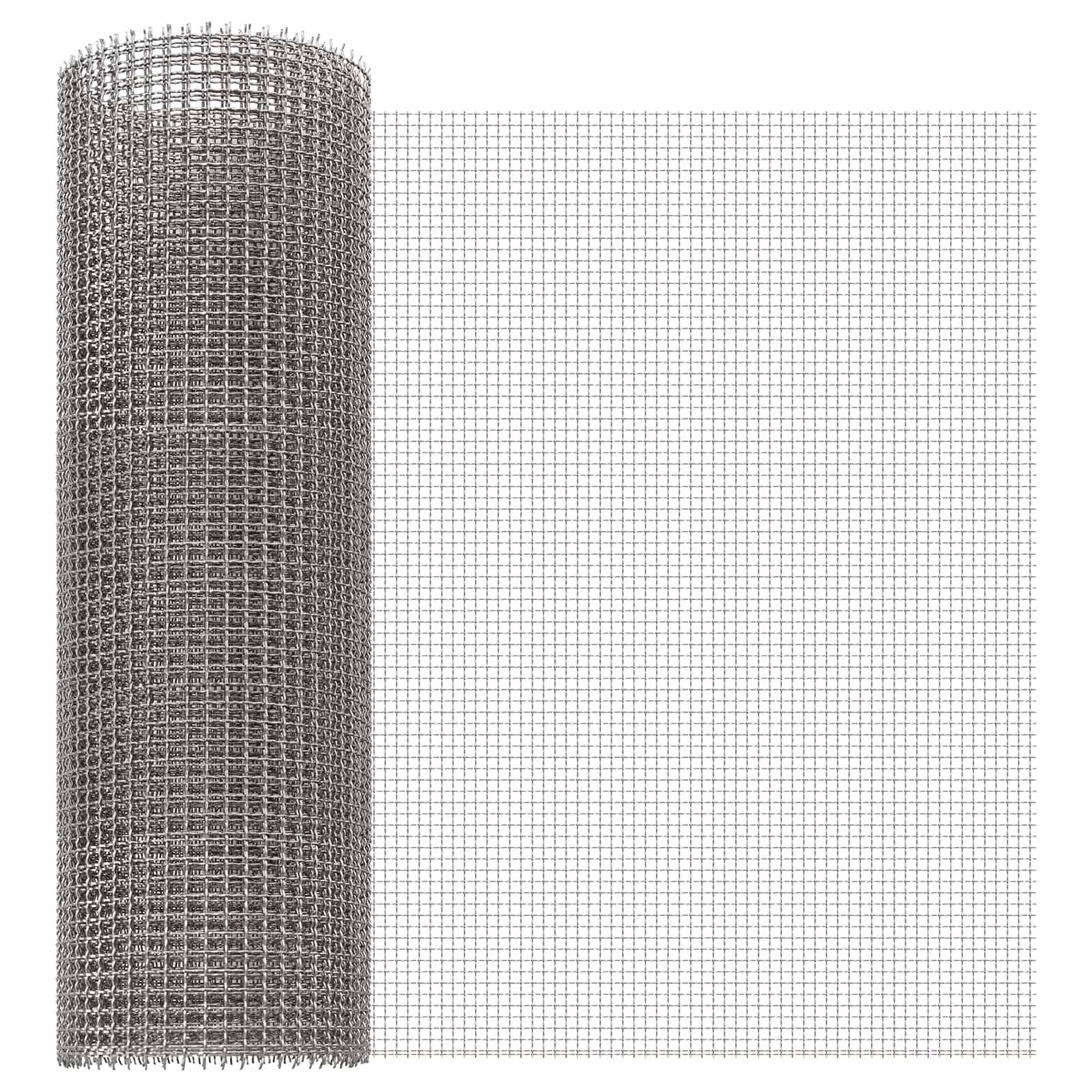 vidaXL Mesh Bildschirm 40 x 200 cm 3 Mesh Edelstahl 201 Silber