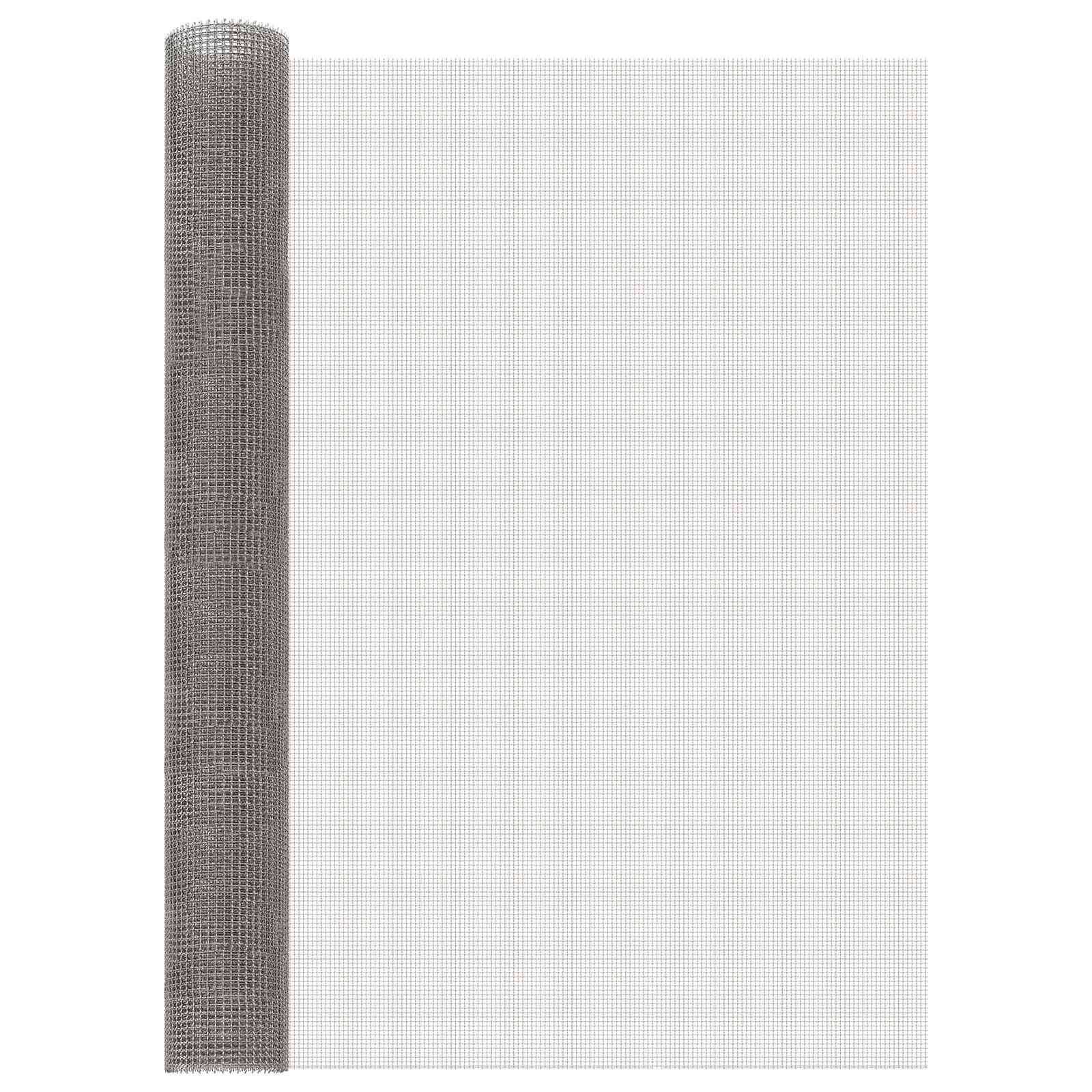 vidaXL Mesh Bildschirm 100 x 200 cm 3 Mesh Edelstahl 201 Silber