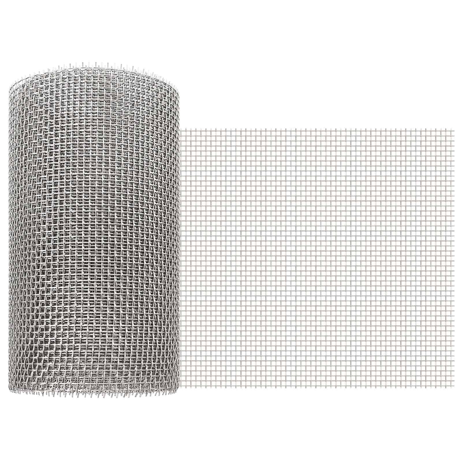 vidaXL Mesh Bildschirm 20 x 500 cm 6 Mesh Edelstahl 201 Silber