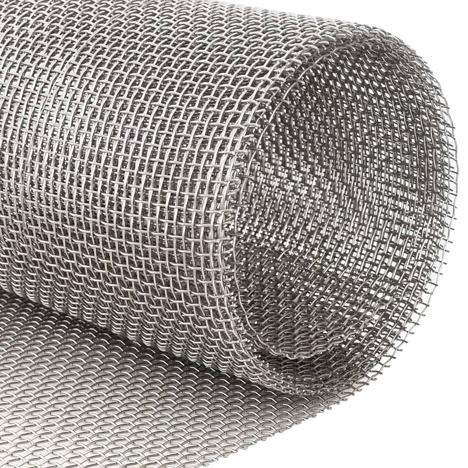 vidaXL Mesh Bildschirm 20 x 500 cm 6 Mesh Edelstahl 201 Silber