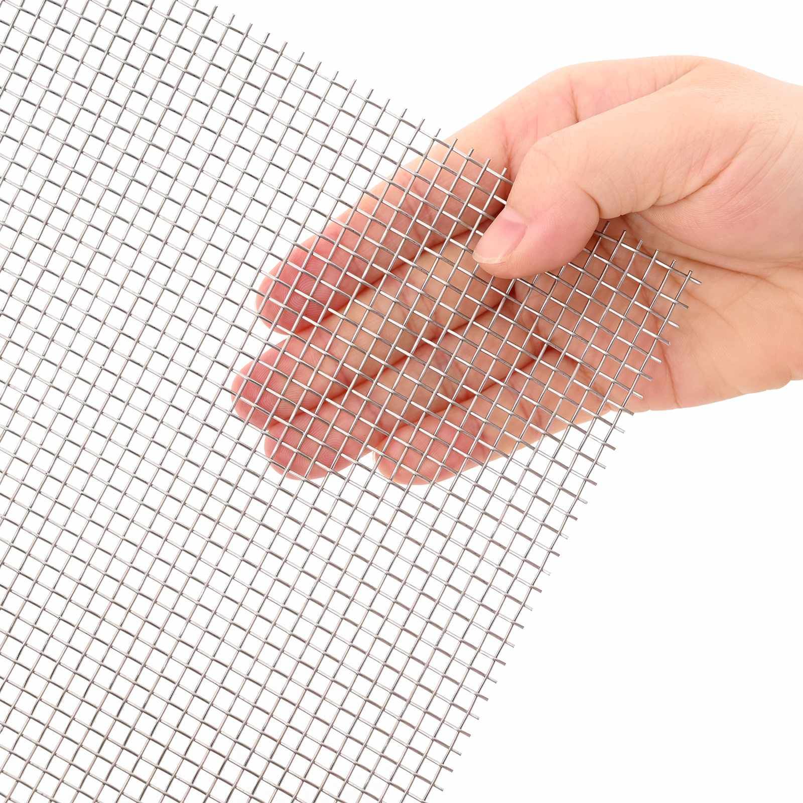 vidaXL Mesh Bildschirm 20 x 500 cm 6 Mesh Edelstahl 201 Silber