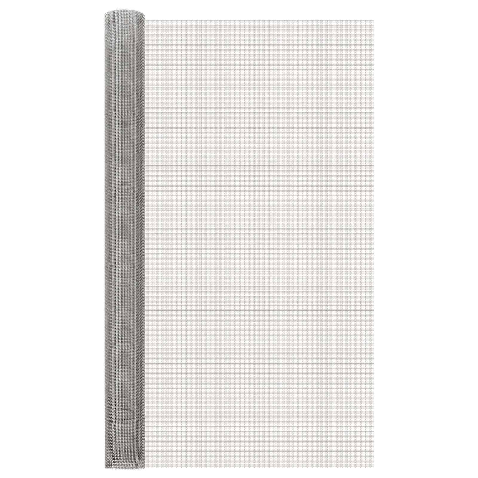 vidaXL Mesh Bildschirm 120 x 1000 cm 6 Mesh Edelstahl 201 Silber