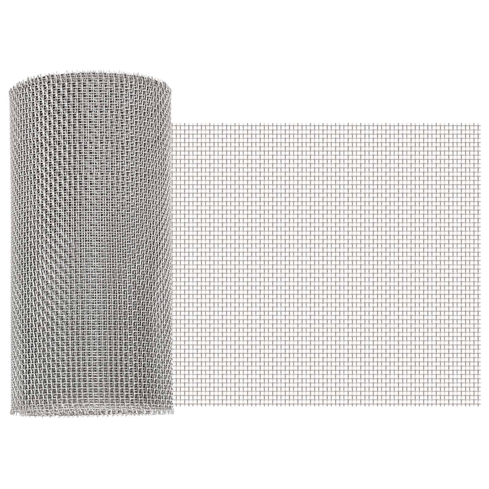 vidaXL Mesh Bildschirm 20 x 200 cm 8 Mesh Edelstahl 201 Silber