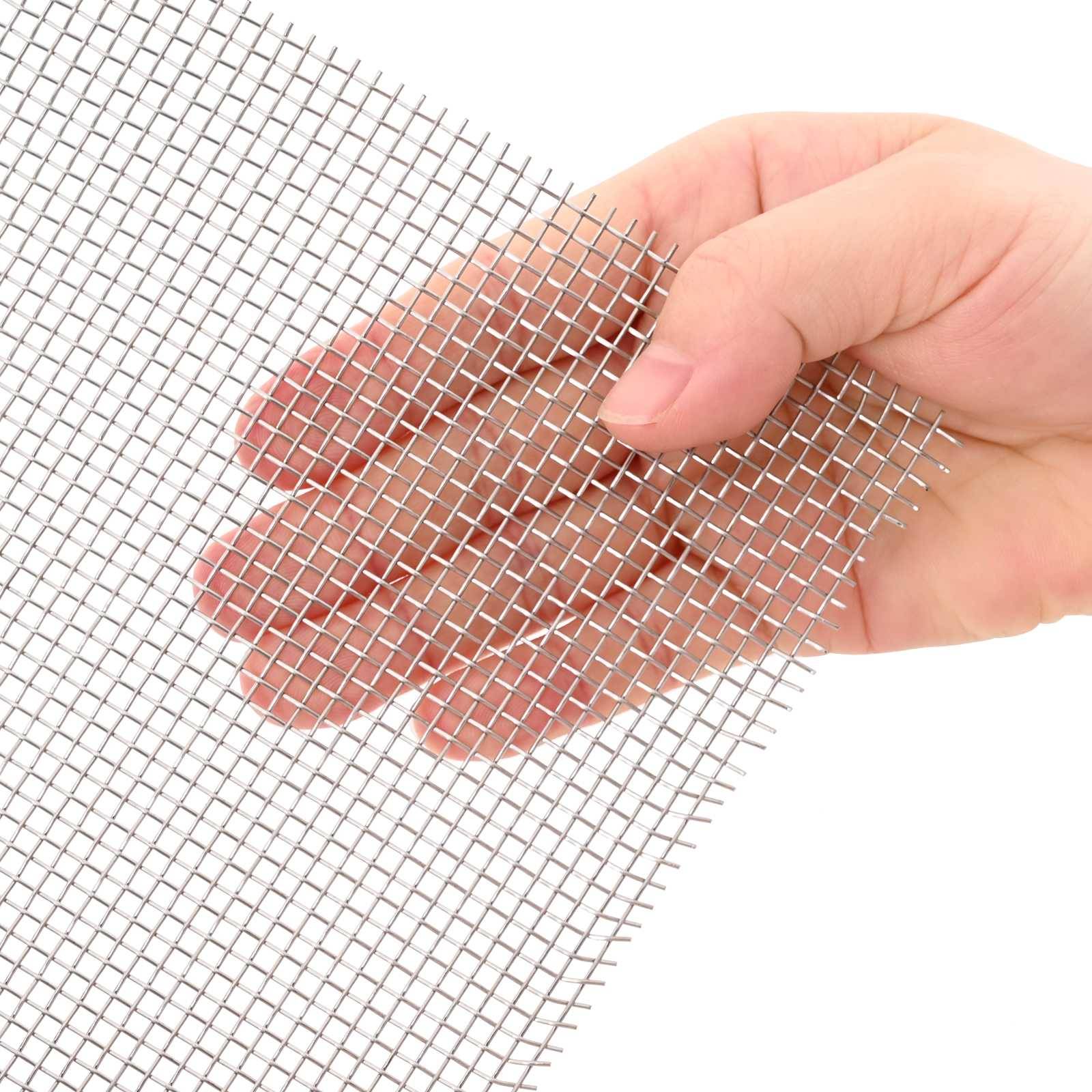 vidaXL Mesh Bildschirm 20 x 200 cm 8 Mesh Edelstahl 201 Silber