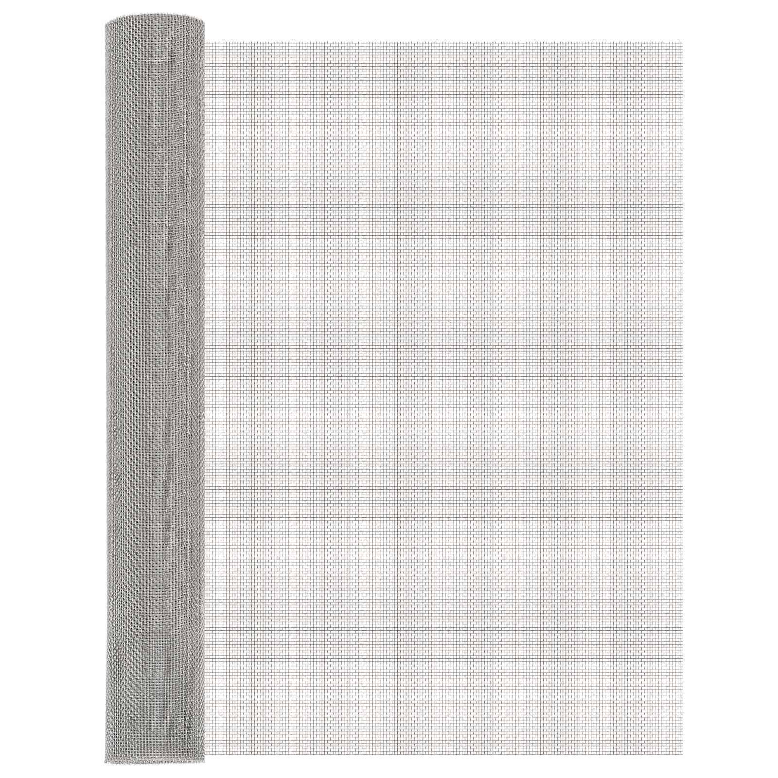 vidaXL Mesh Bildschirm 80 x 200 cm 8 Mesh Edelstahl 201 Silber