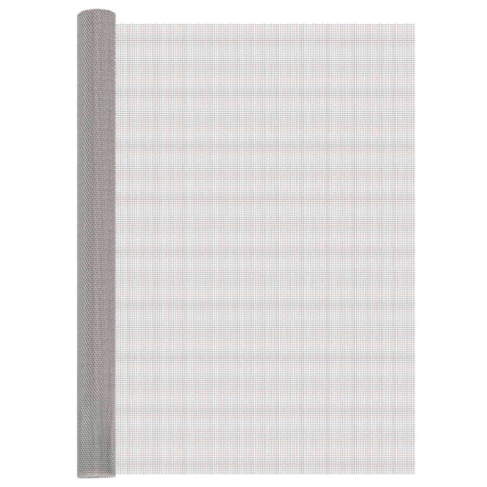 vidaXL Mesh Bildschirm 120 x 500 cm 8 Mesh Edelstahl 201 Silber