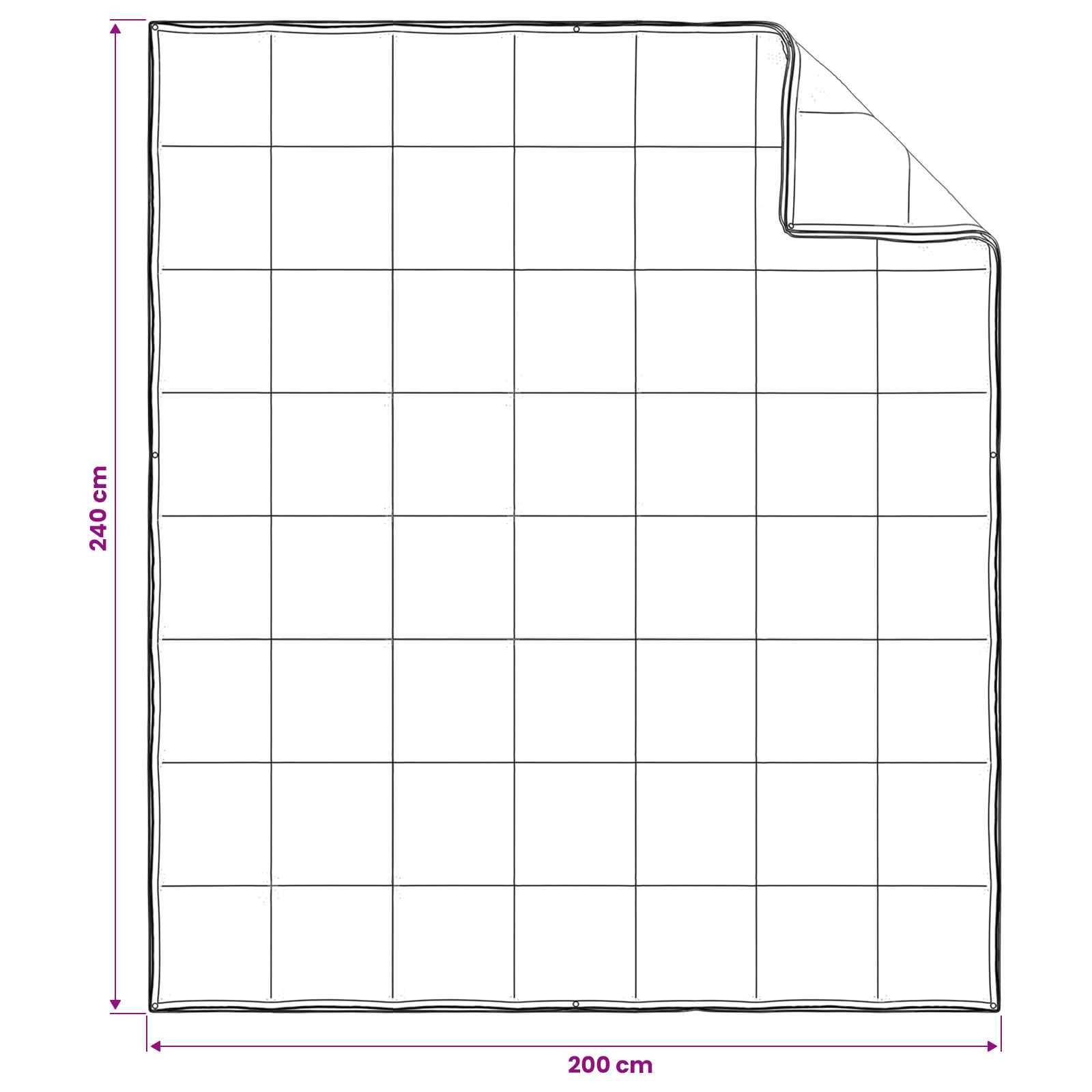vidaXL Bettwäsche-Set 2 stk. 200 x 240 cm Kapok und Polyester Beige