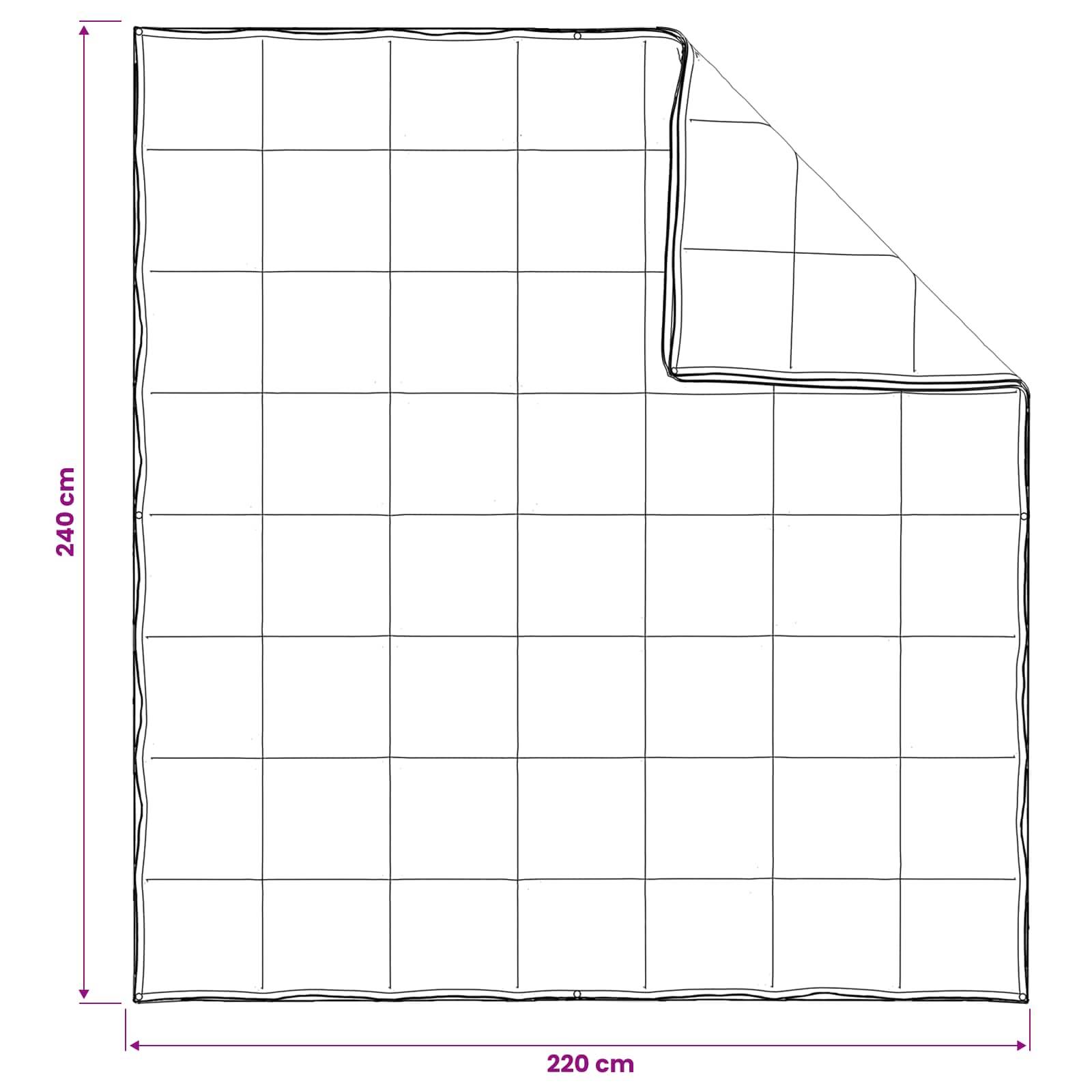 vidaXL Bettwäsche-Set 3 stk. 240 x 220 cm Für alle Jahreszeiten Bambus