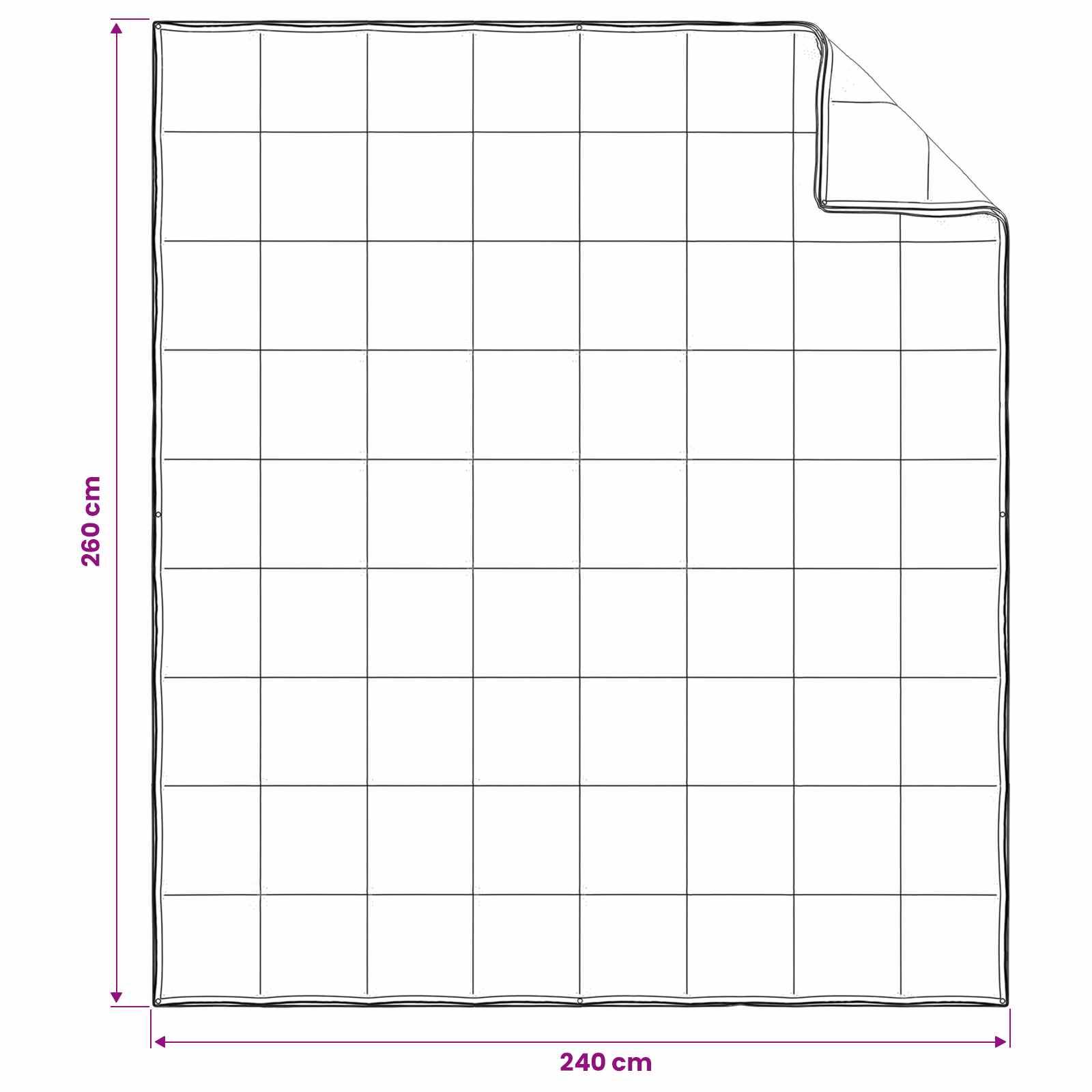 vidaXL Bettwäsche-Set 2 stk. 260 x 240 cm Kapok und Polyester Beige
