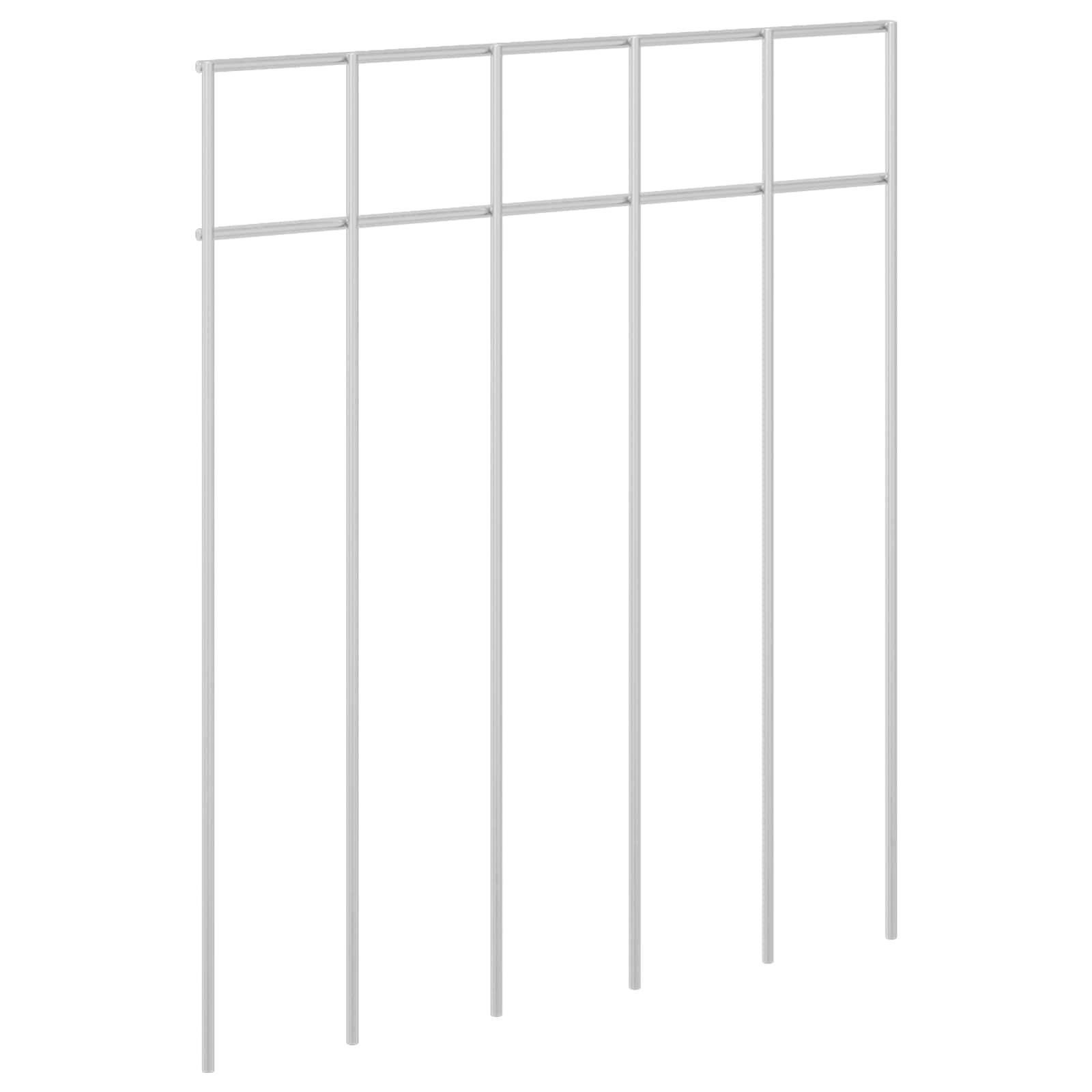 vidaXL Gartenzaun-Paneel 12 pcs Verzinkter Stahl Silber