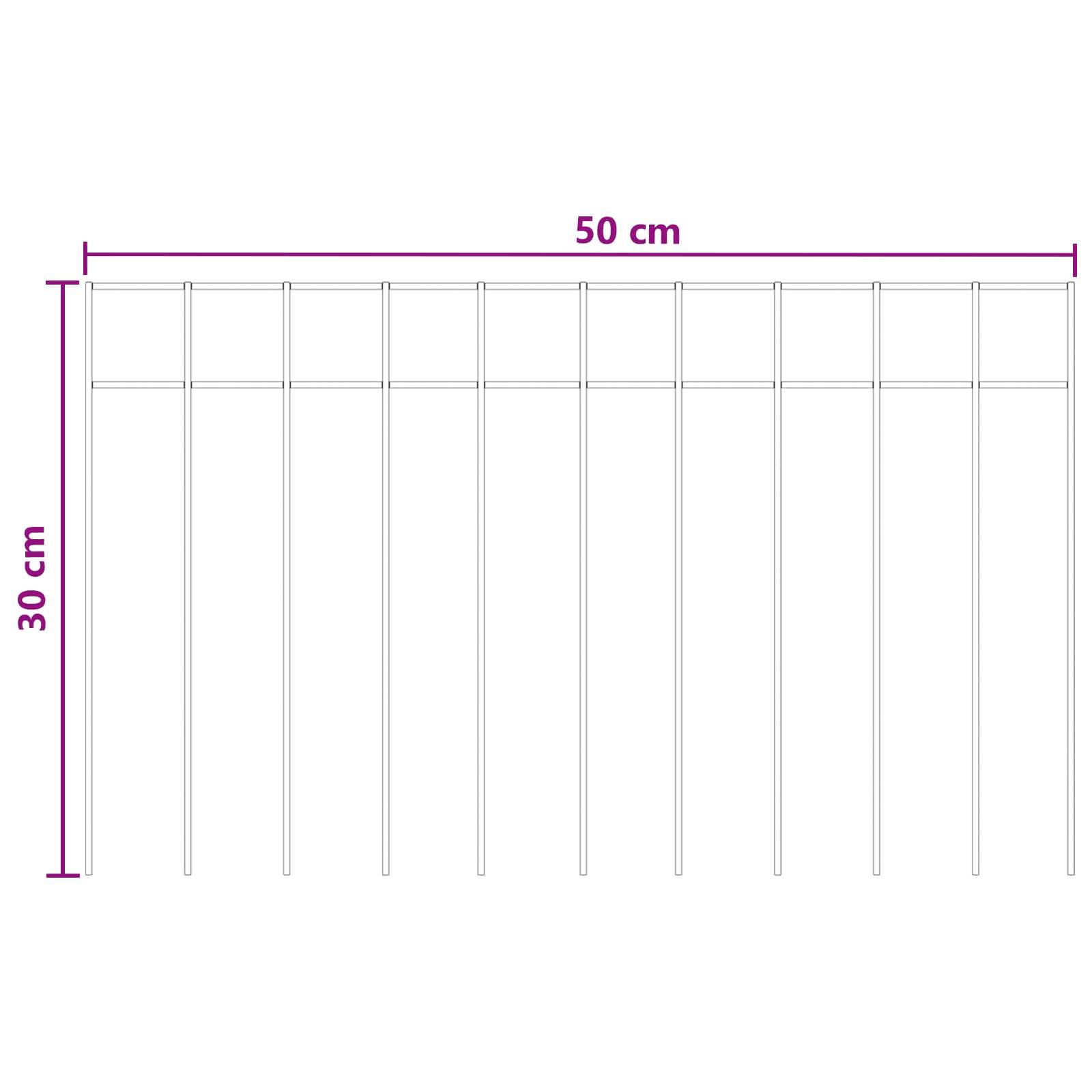 vidaXL Gartenzaun-Paneel 12 pcs Verzinkter Stahl Silber