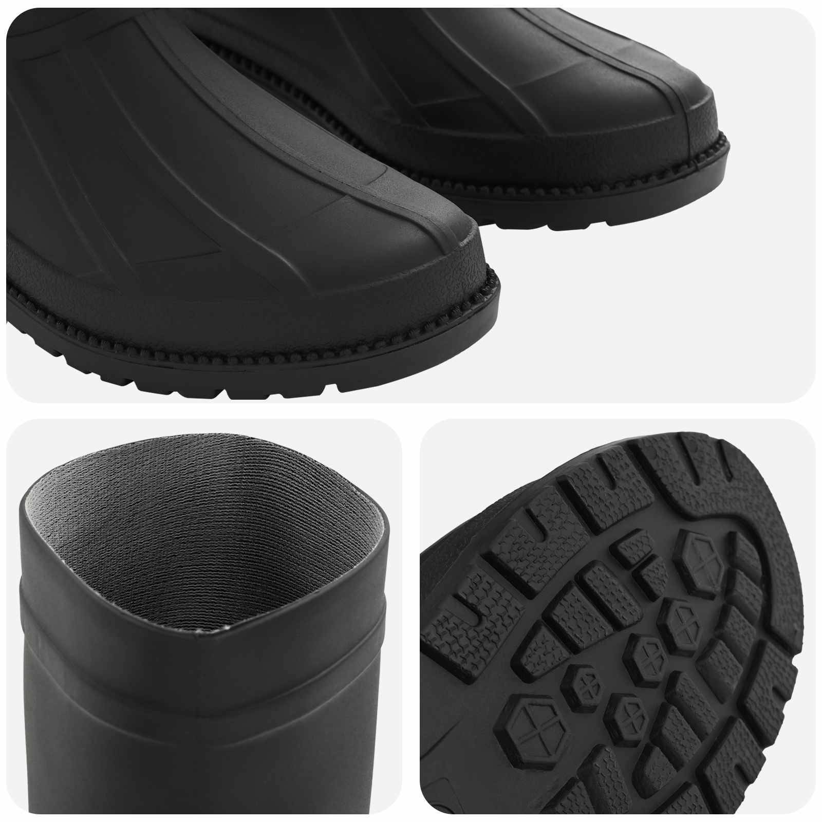 vidaXL Regenstiefel PVC Größe 46 Schwarz