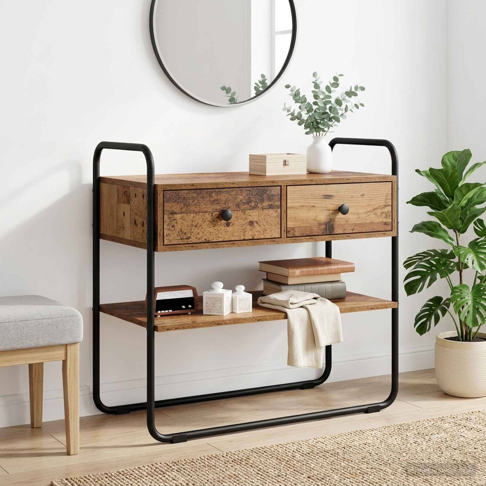 vidaXL Konsolentisch Altholz 100 x 40 x 75 cm Holzwerkstoff