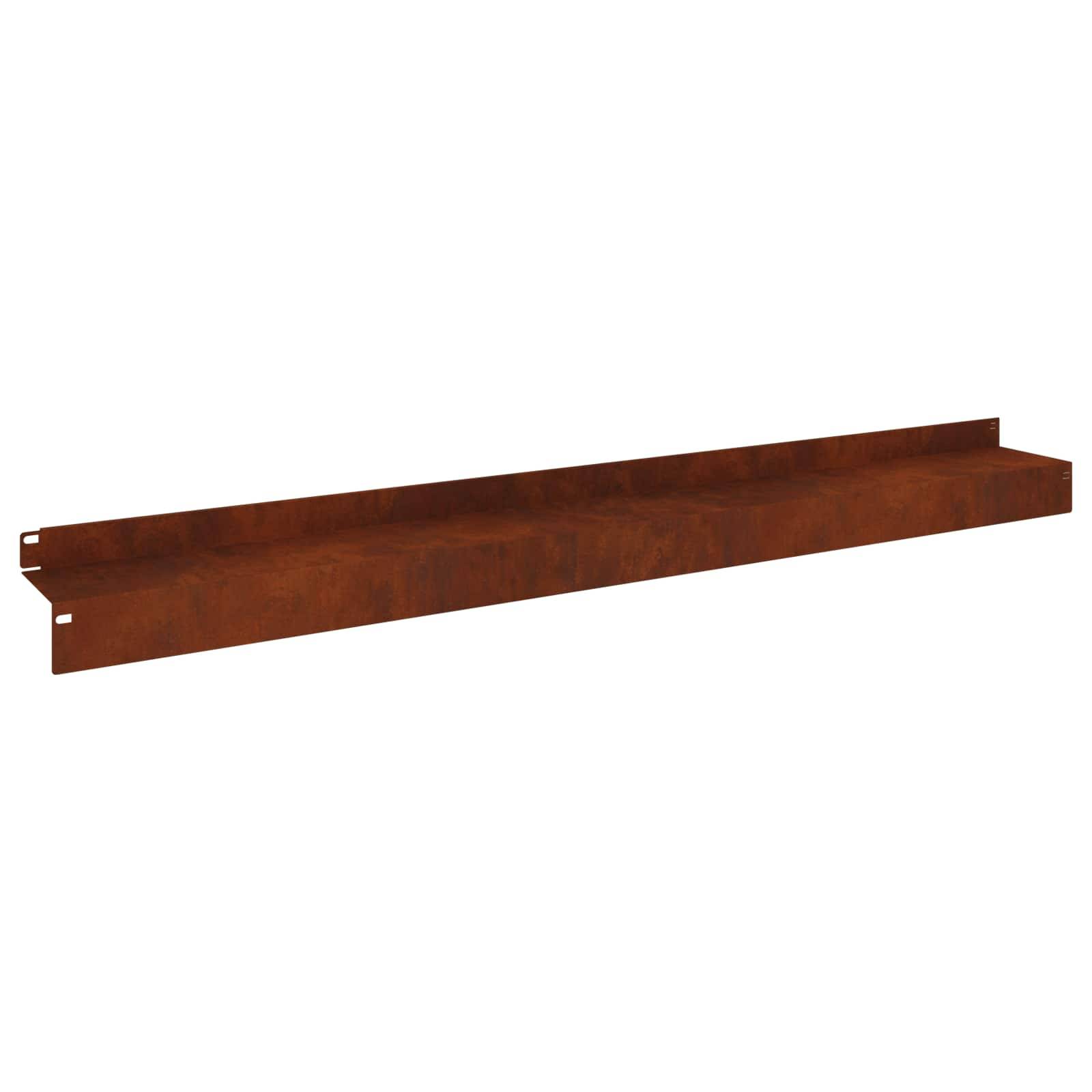 vidaXL Raseneinfassung 20 pcs 100 x 10 x 8 cm Stahl Rostig