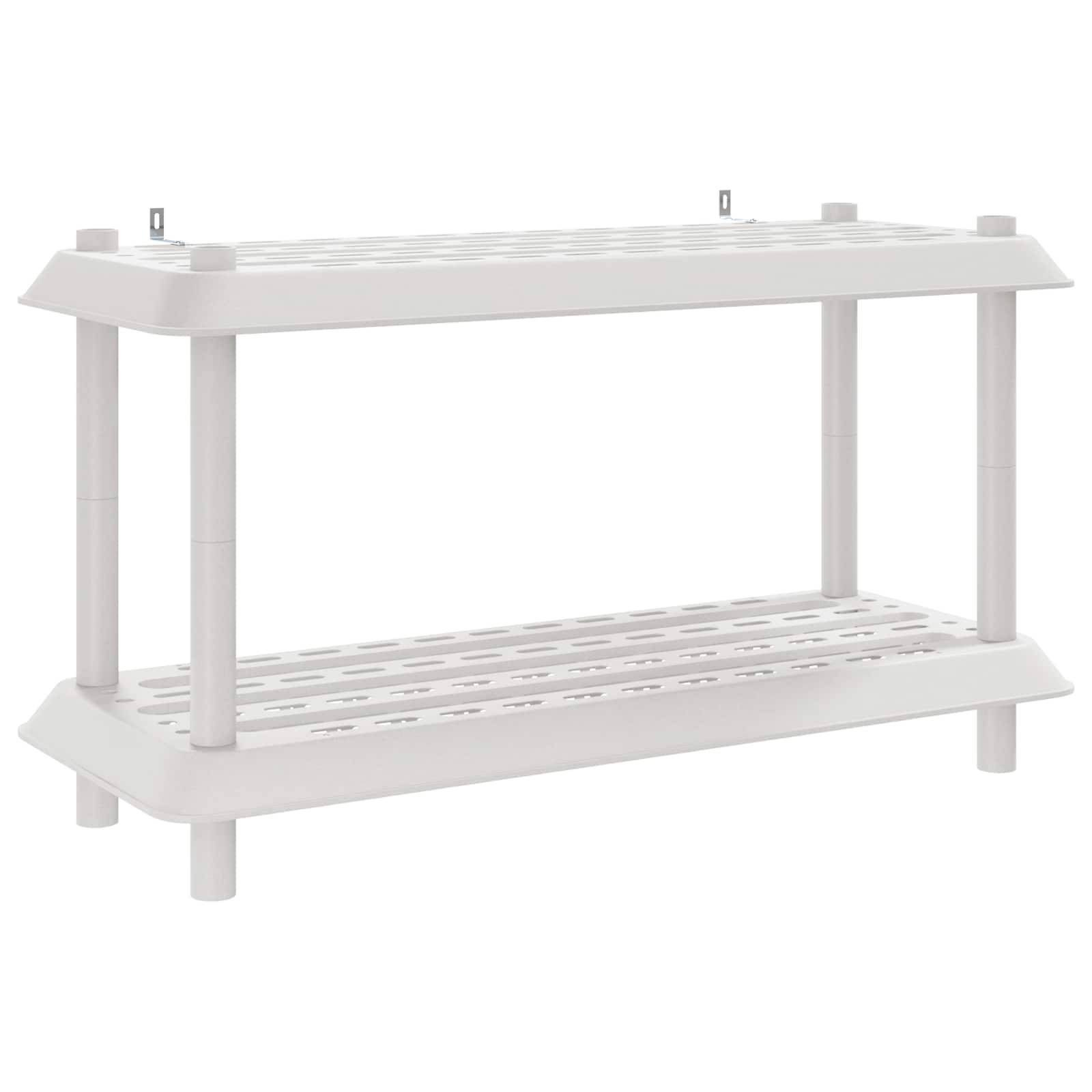 vidaXL Regaleinheit 2 Ebenen 100 x 40 x 55,5 cm PP Weiß