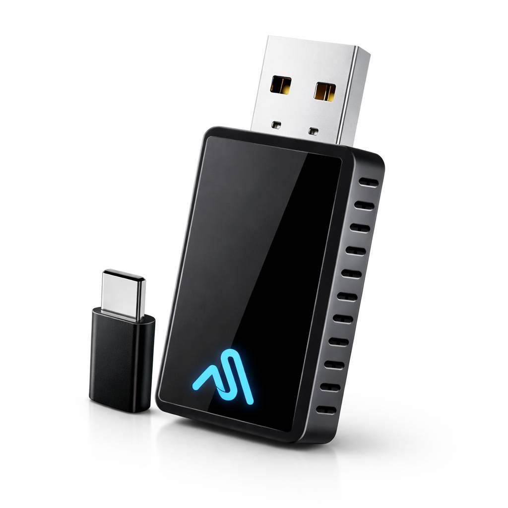 AutoSky Wireless CarPlay & Android Auto Adapter Plug & Play