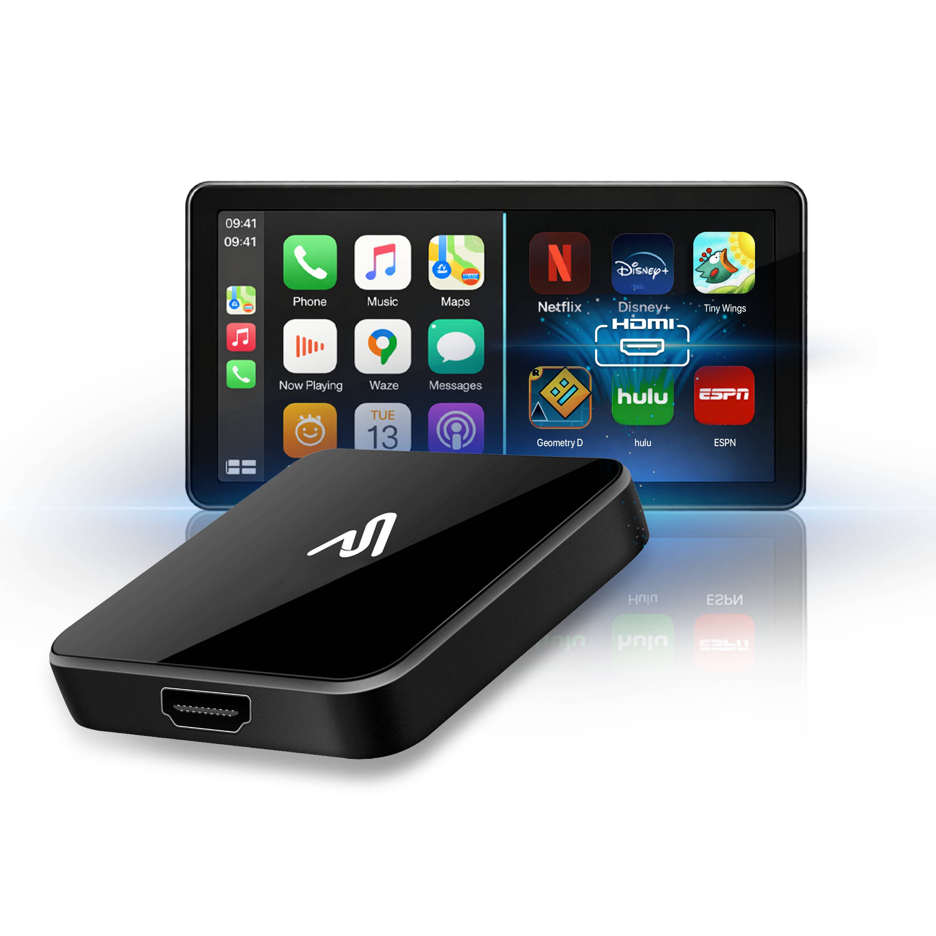 AutoSky CarPlay TV Adapter Wireless CarPlay Android Auto HDMI