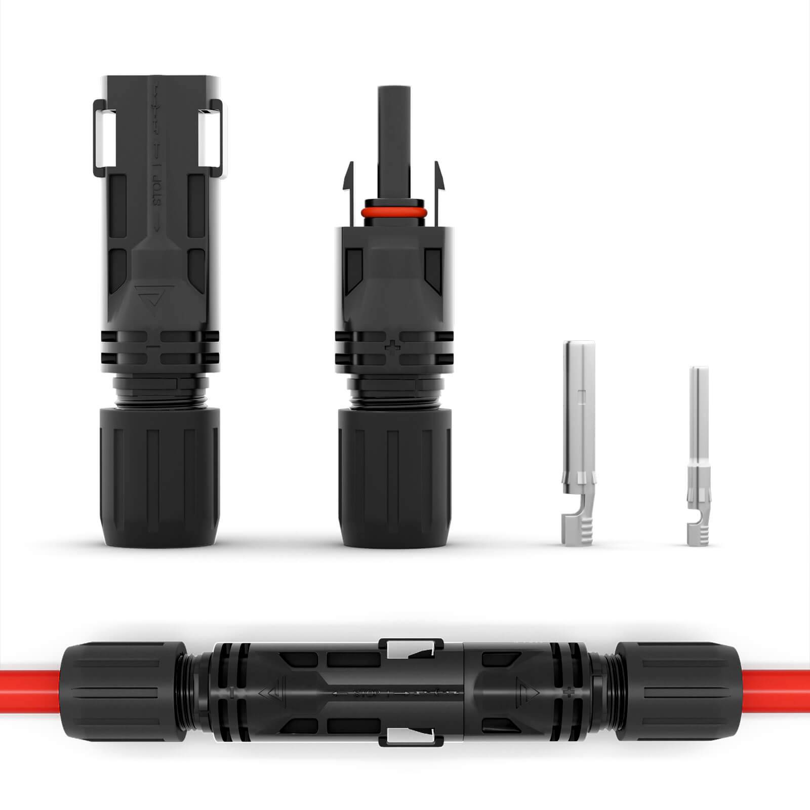 hb-digital Solarstecker und Buchse Solar Steckverbinder IP68 1500V für Solarkabel 2,5/4/6mm² 30 Paare