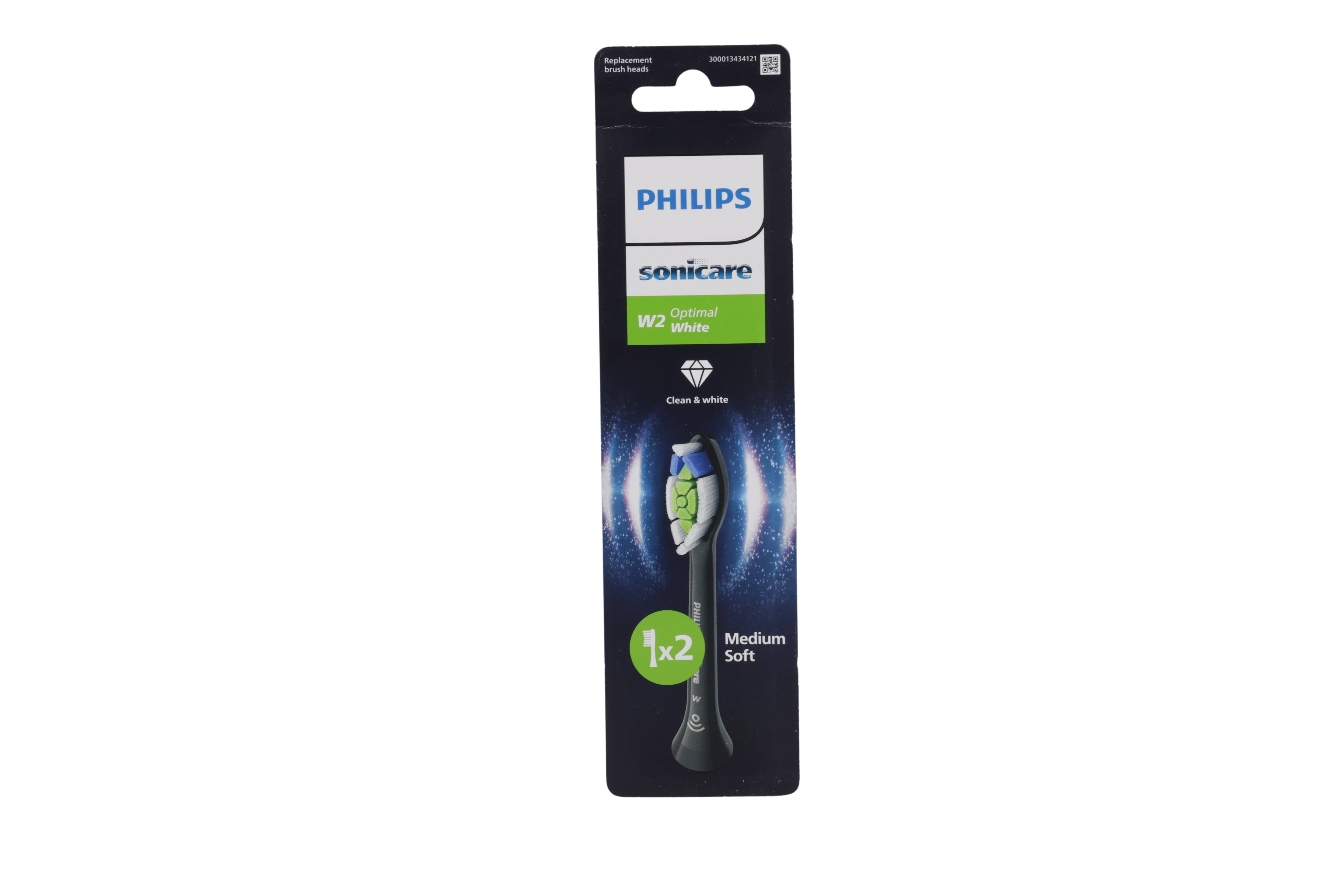 Philips PHIHX606288 Sonicare W2 Optimal White Ersatzbürstenköpfe, Schwarz