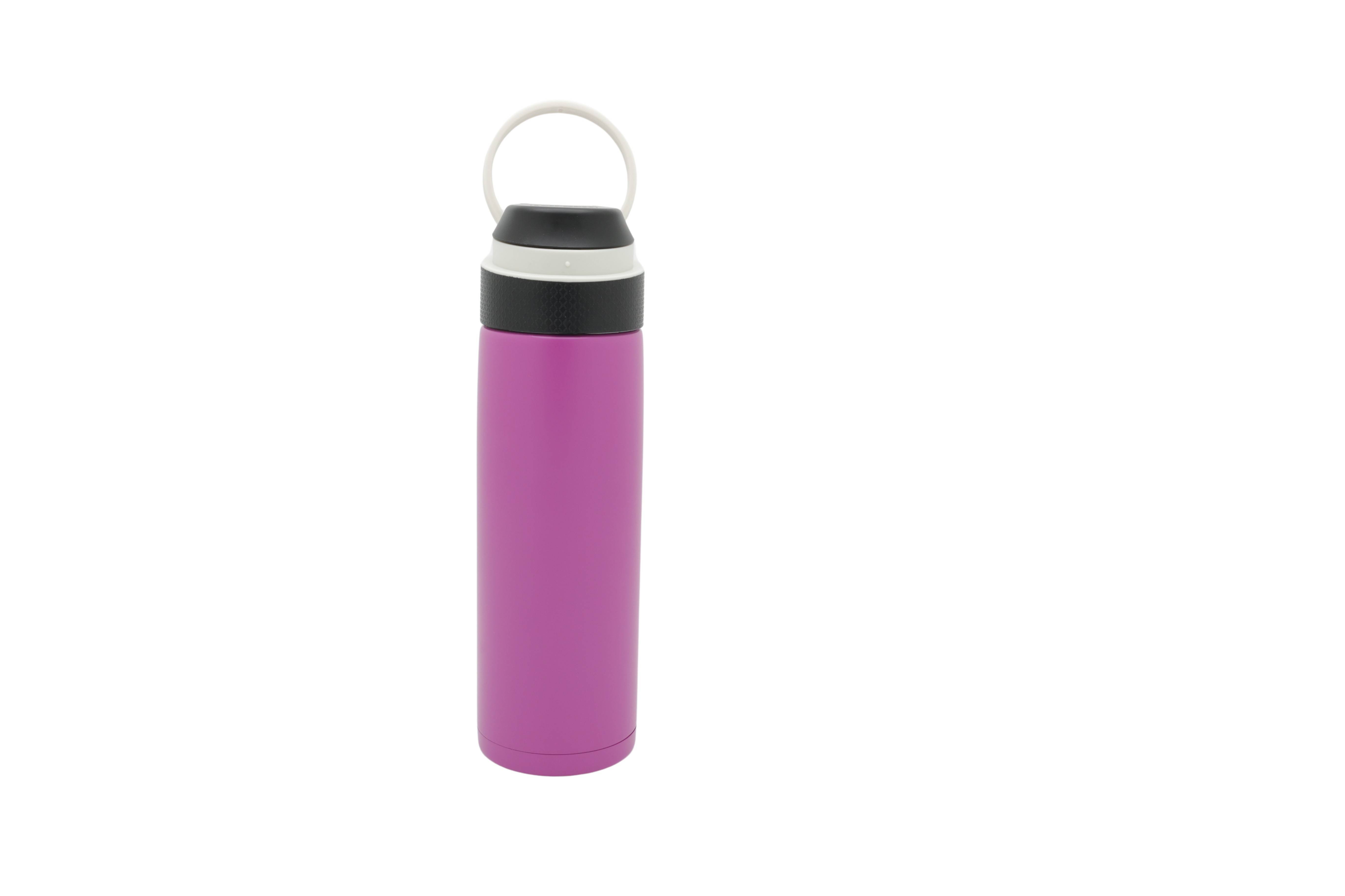 Leifheit 3274 Thermobecher Flip 600ml, Kaffeebecher 100% dicht, lila