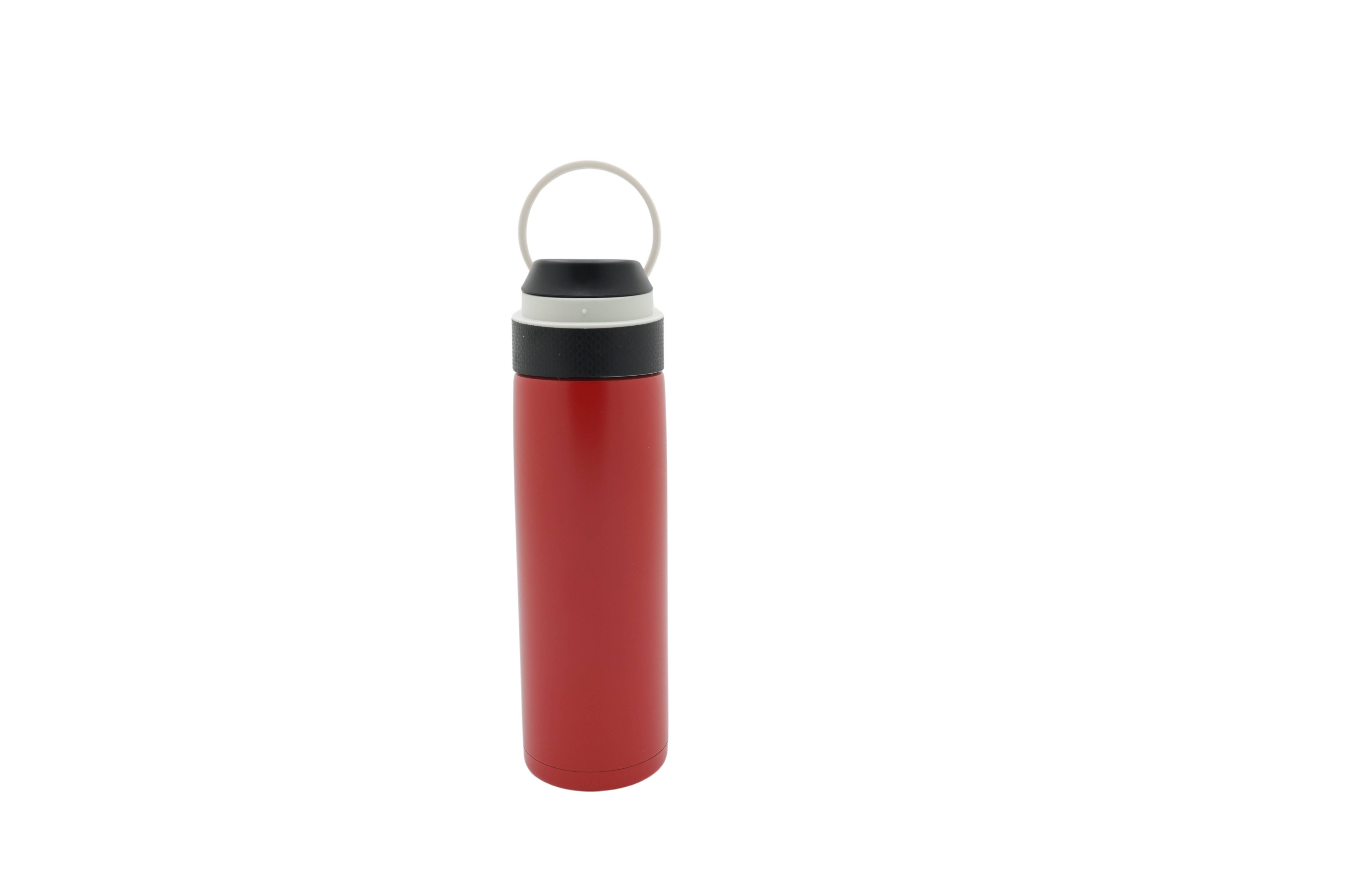 Leifheit 3273 Thermobecher Flip 600ml, Kaffeebecher 100% dicht, rot