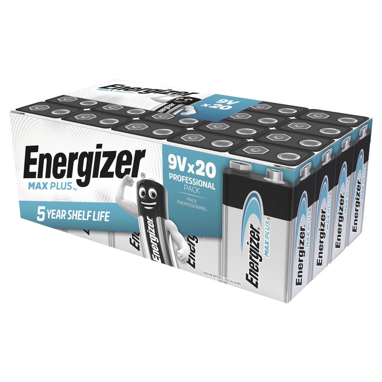 Energizer Max Plus 6LR61 9V-Block Batterie 20er Karton