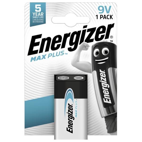 Energizer Max Plus 6LR61 9V-Block Batterie 1er Blister