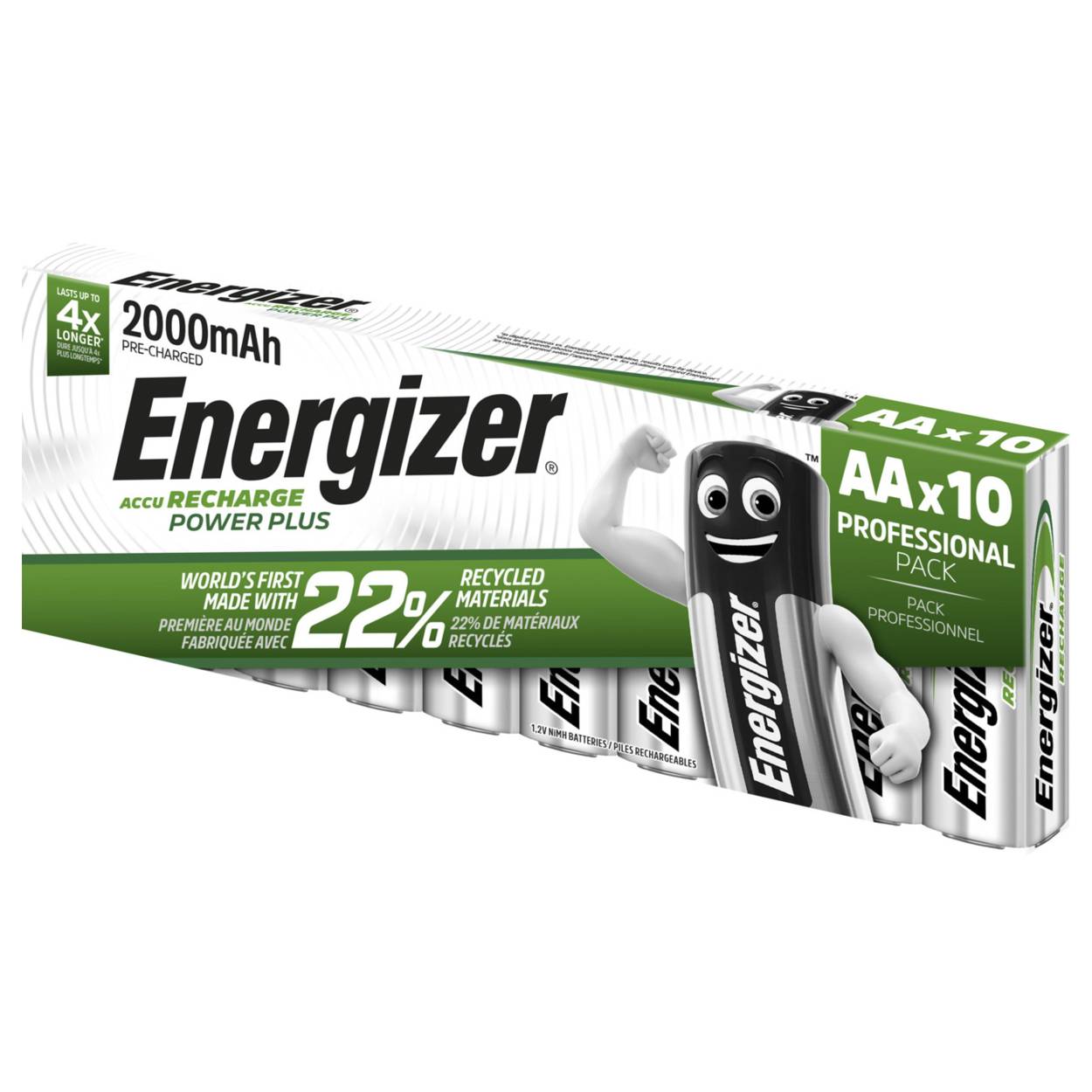 Energizer Power Plus HR6 2000mAh Mignon AA Akku 10er Karton