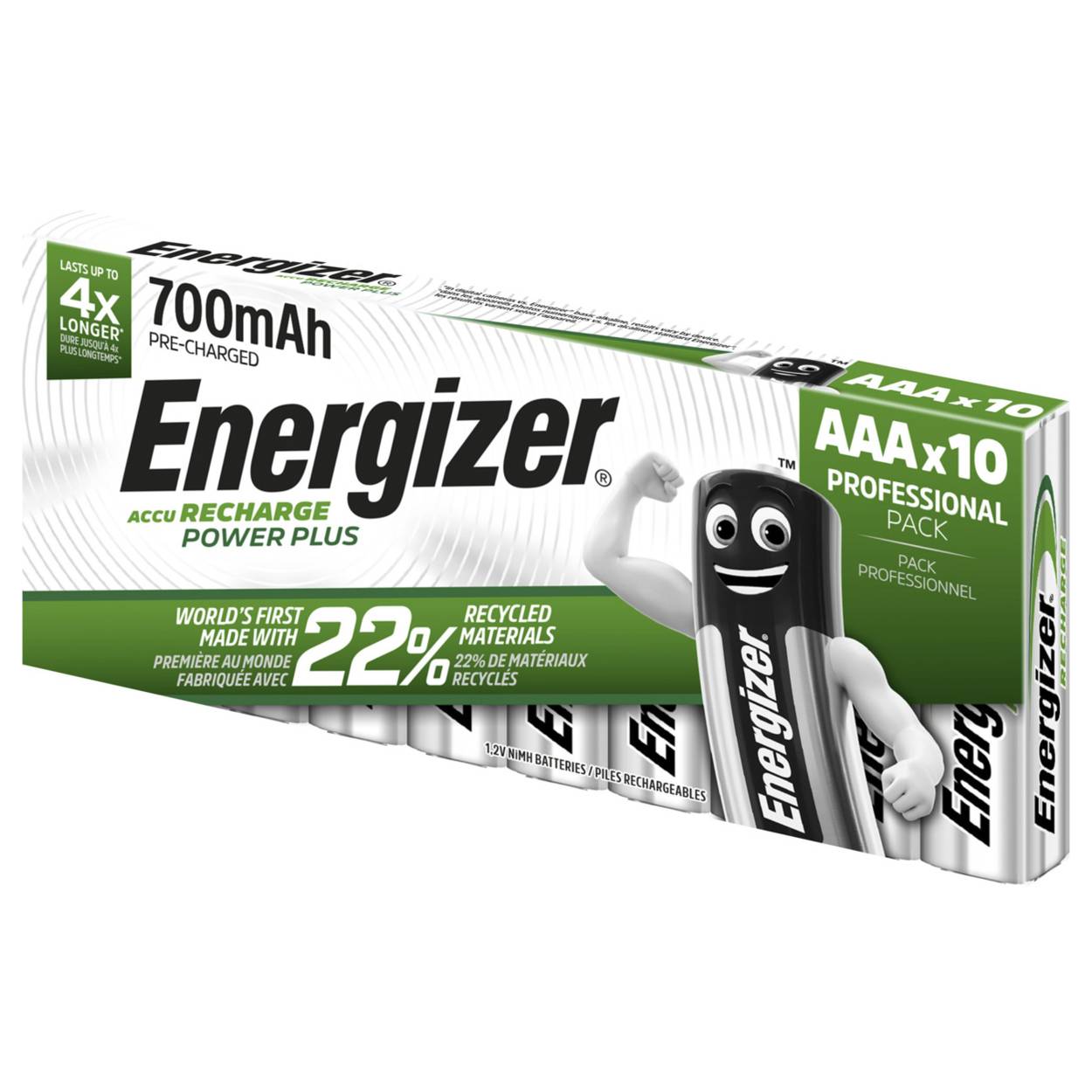 Energizer Power Plus HR03 700mAh Micro AAA Akku 10er Karton
