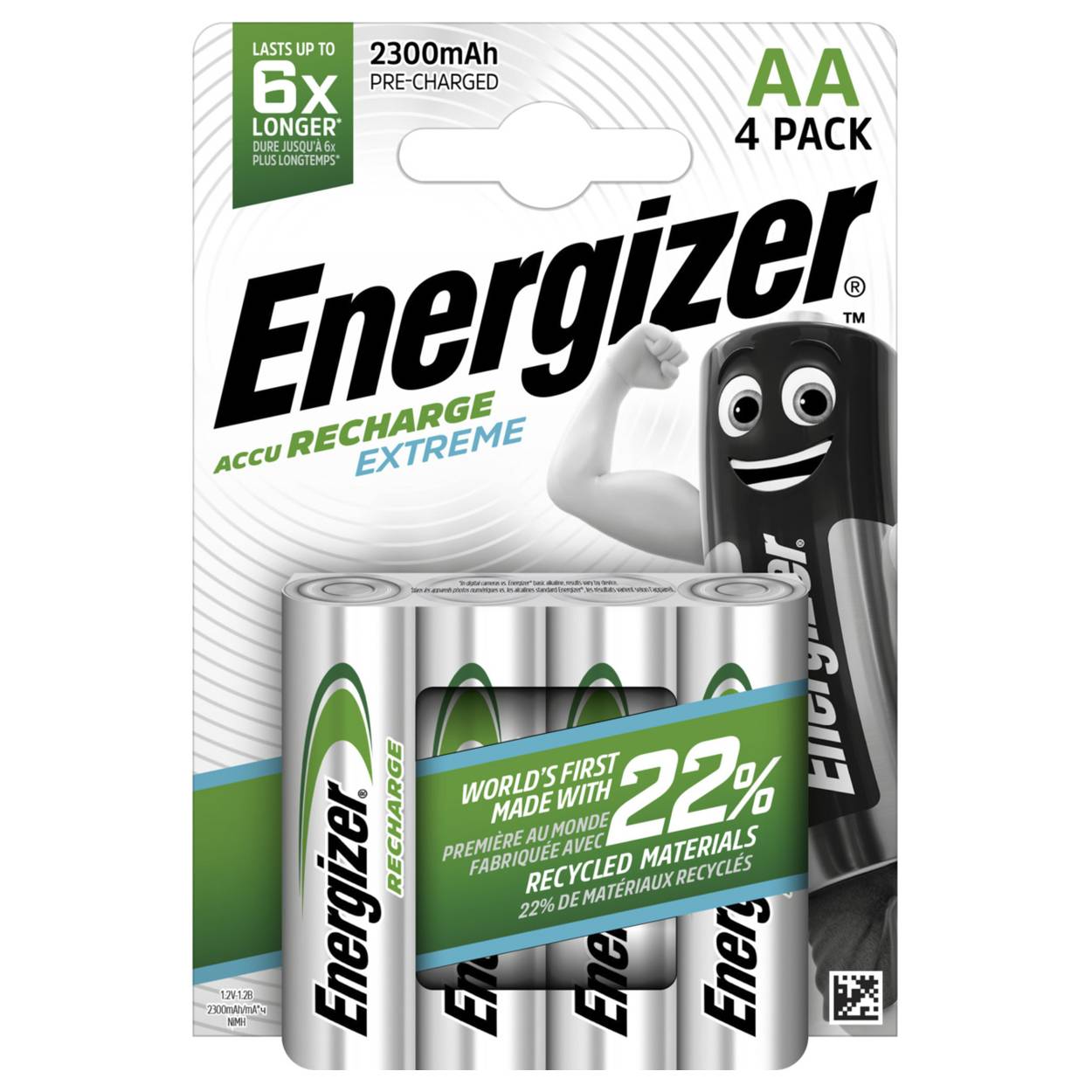Energizer Extreme HR6 2300mAh Mignon AA Akku 4er Blister