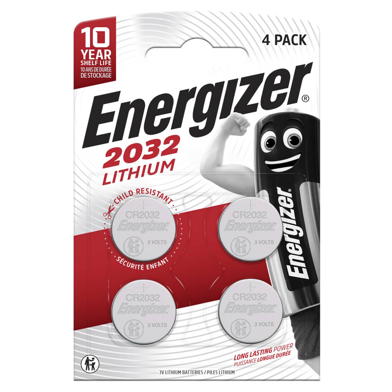 Energizer Knopfzelle CR2032 4er Blister