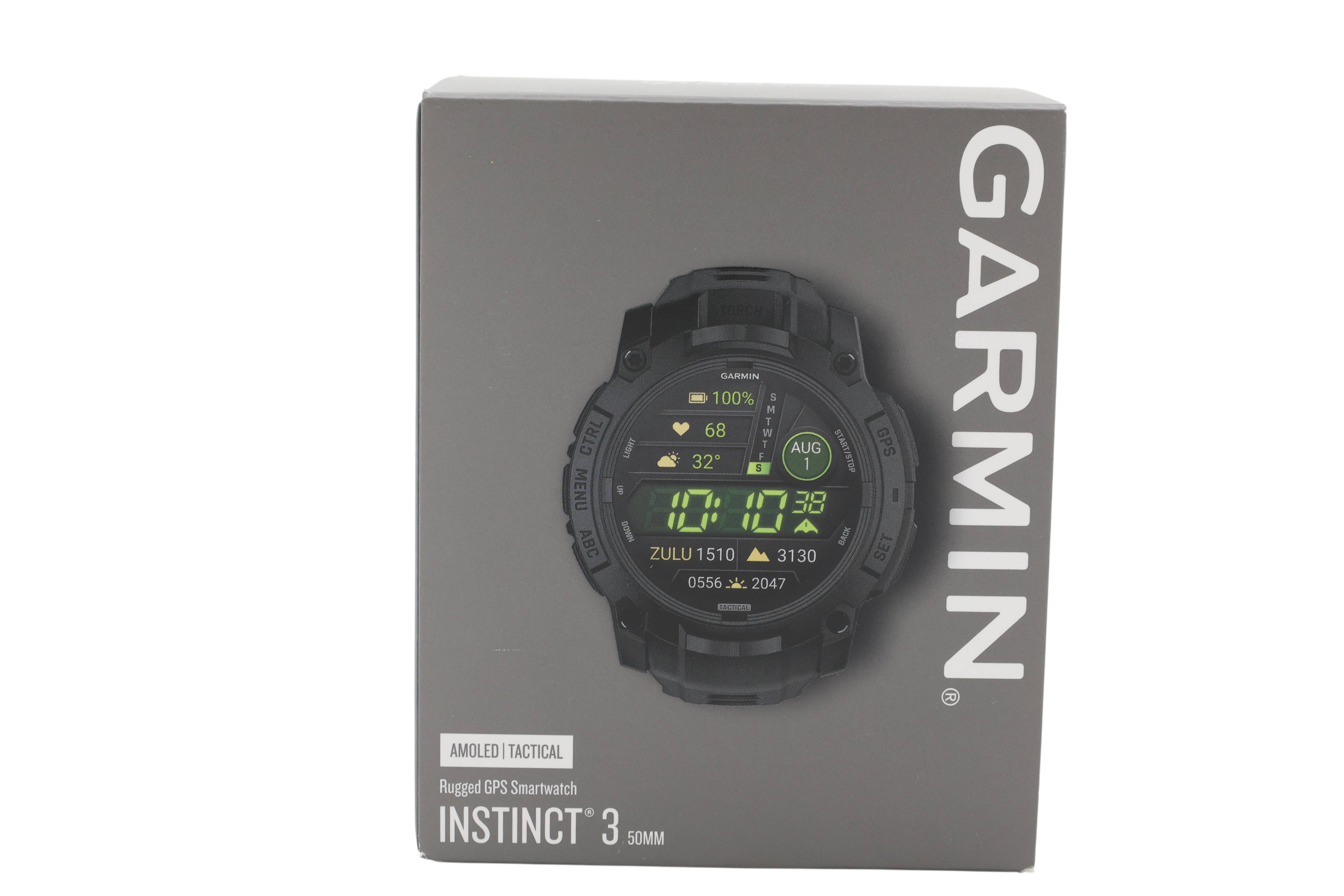 Garmin Smartwatch Instinct 3,Tactical, 50mm,Black