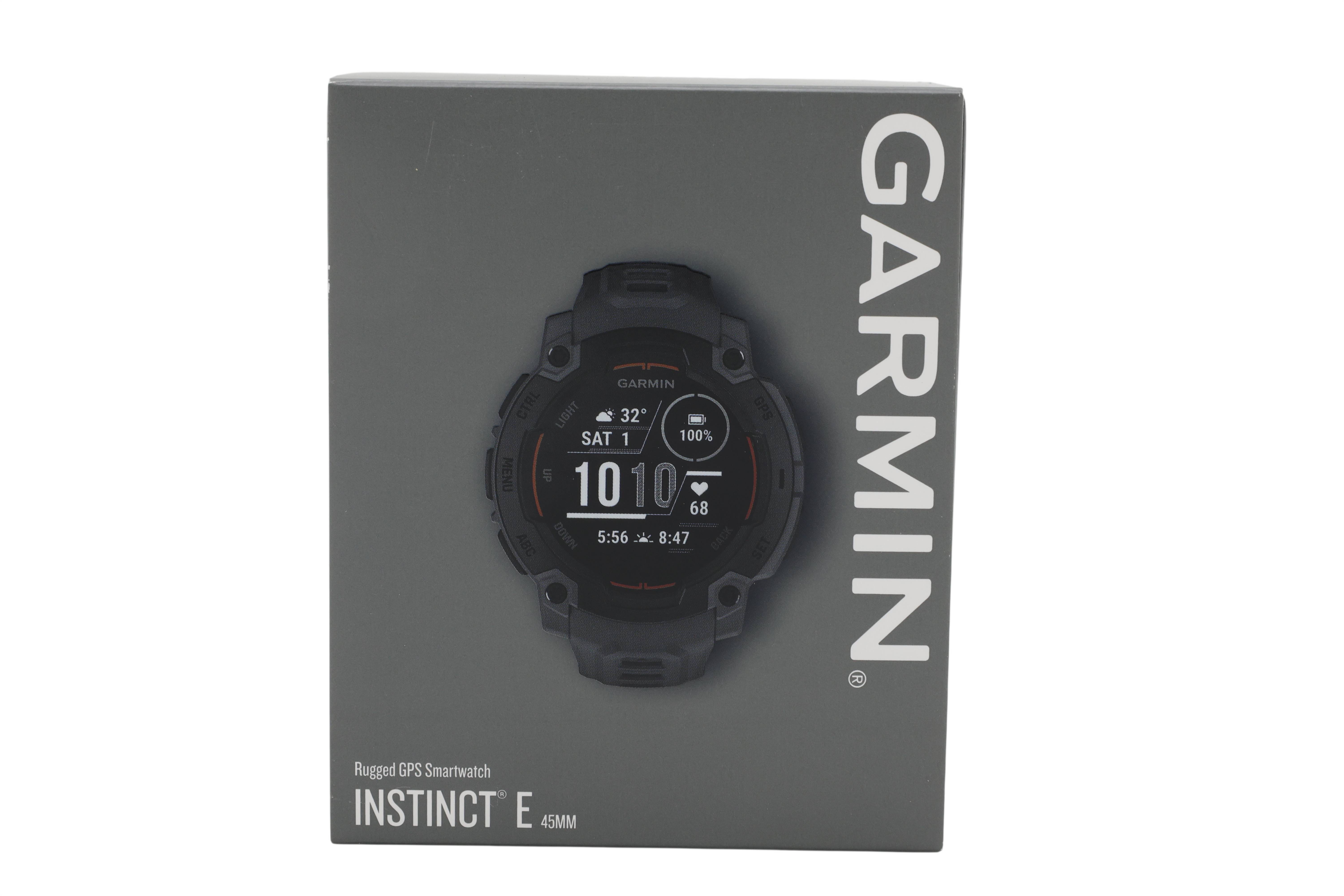 Garmin Smartwatch Instinct E, 45 mm, Black Bezel with Charcoal Band