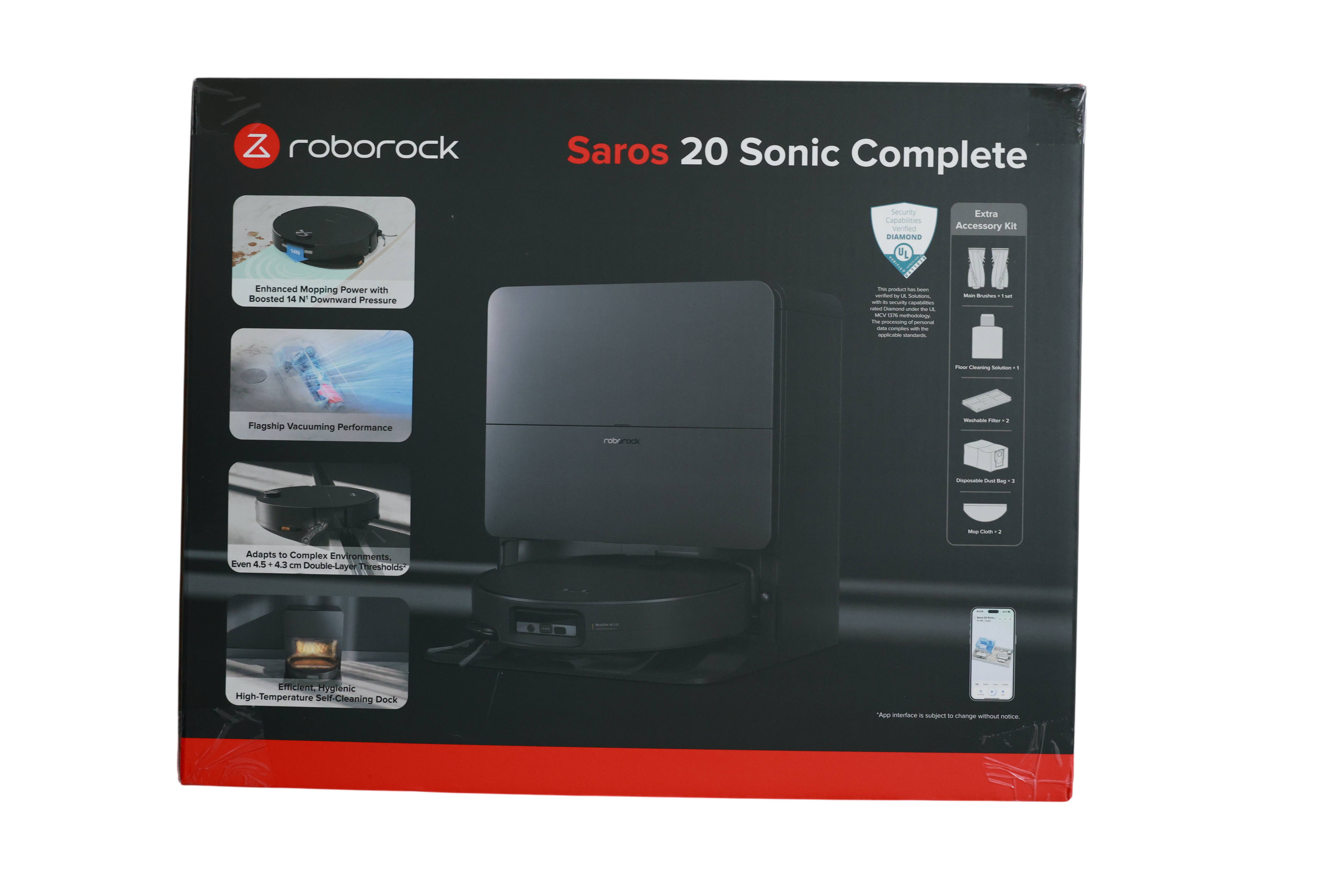 Roborock Saros 20 Sonic Complete Black Robot VC