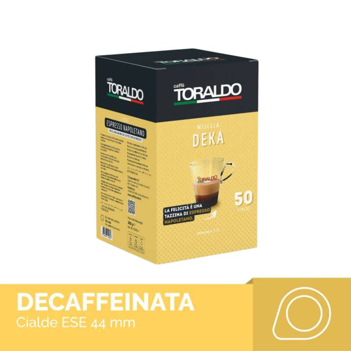 caffe TORALDO DECAFFEINATO 44mm ESE System Kaffee Pads 50 Stück a 7,2 g